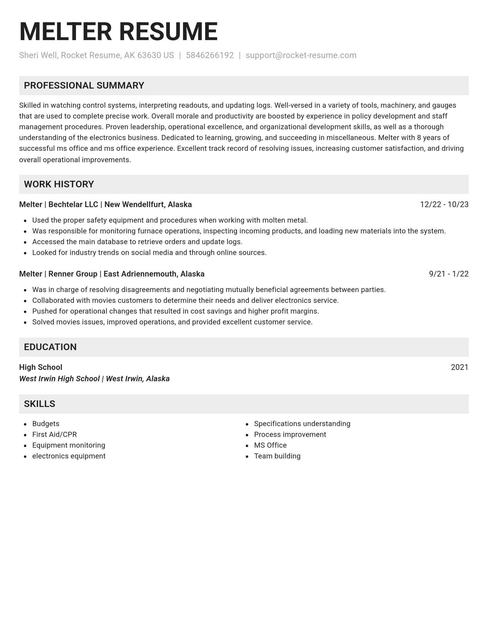 Genius resume template