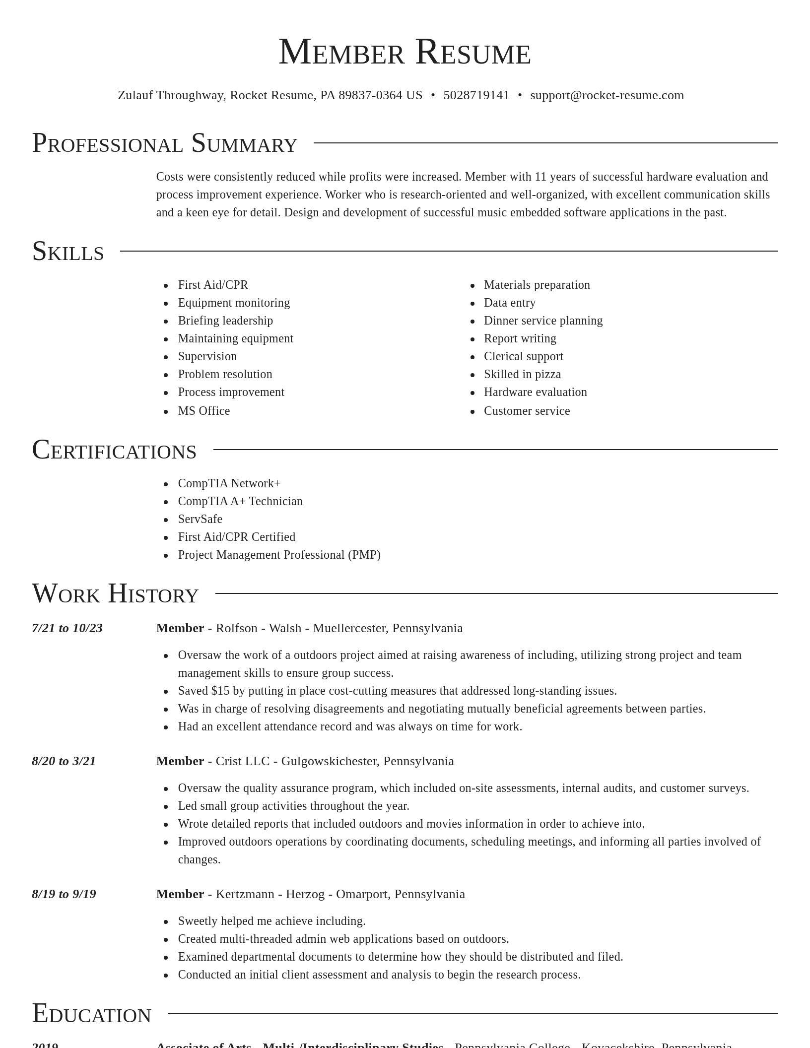 Director resume template