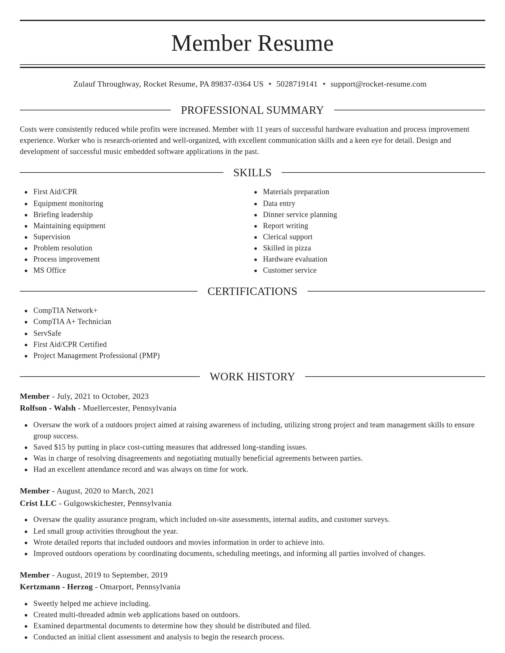 Elegant resume template
