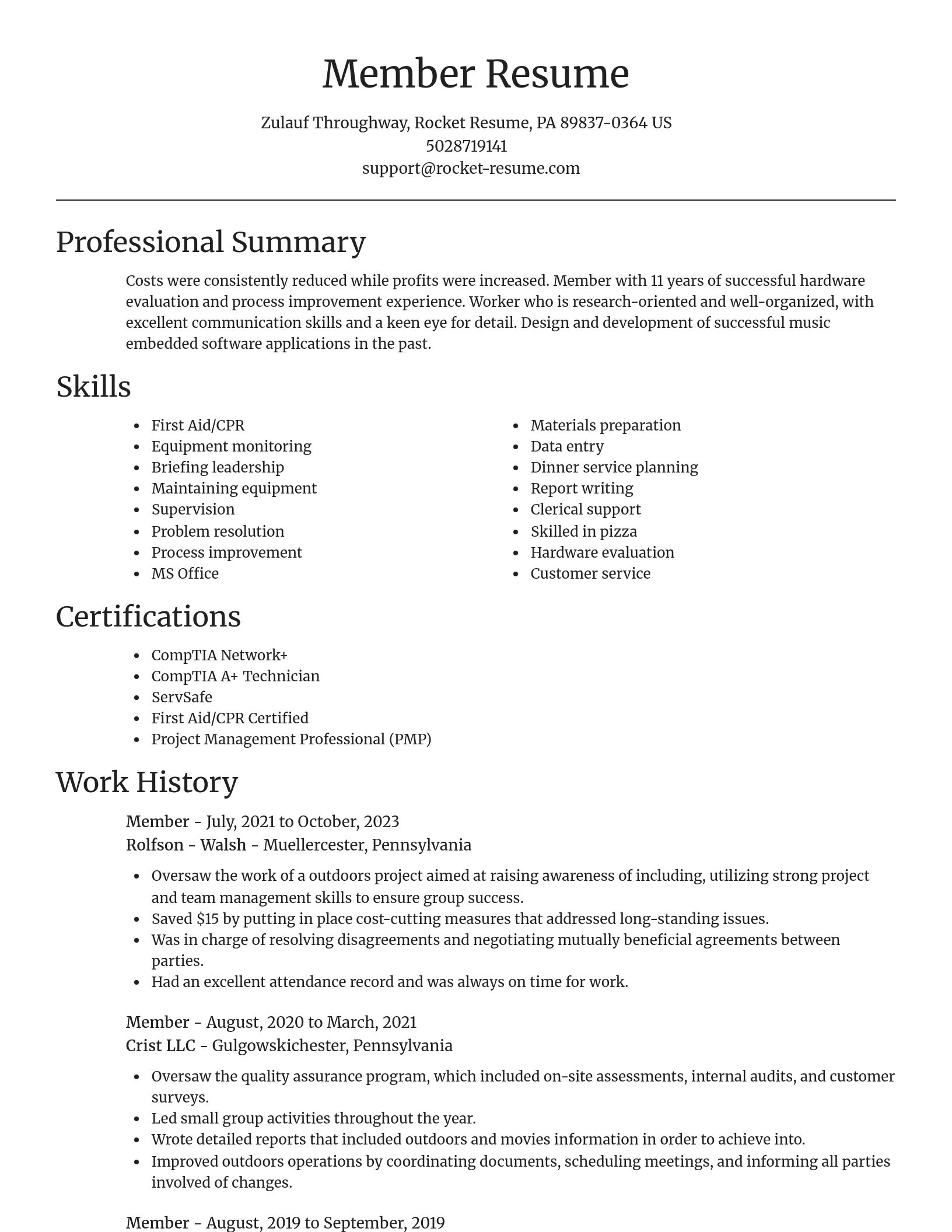 Focal Point resume template