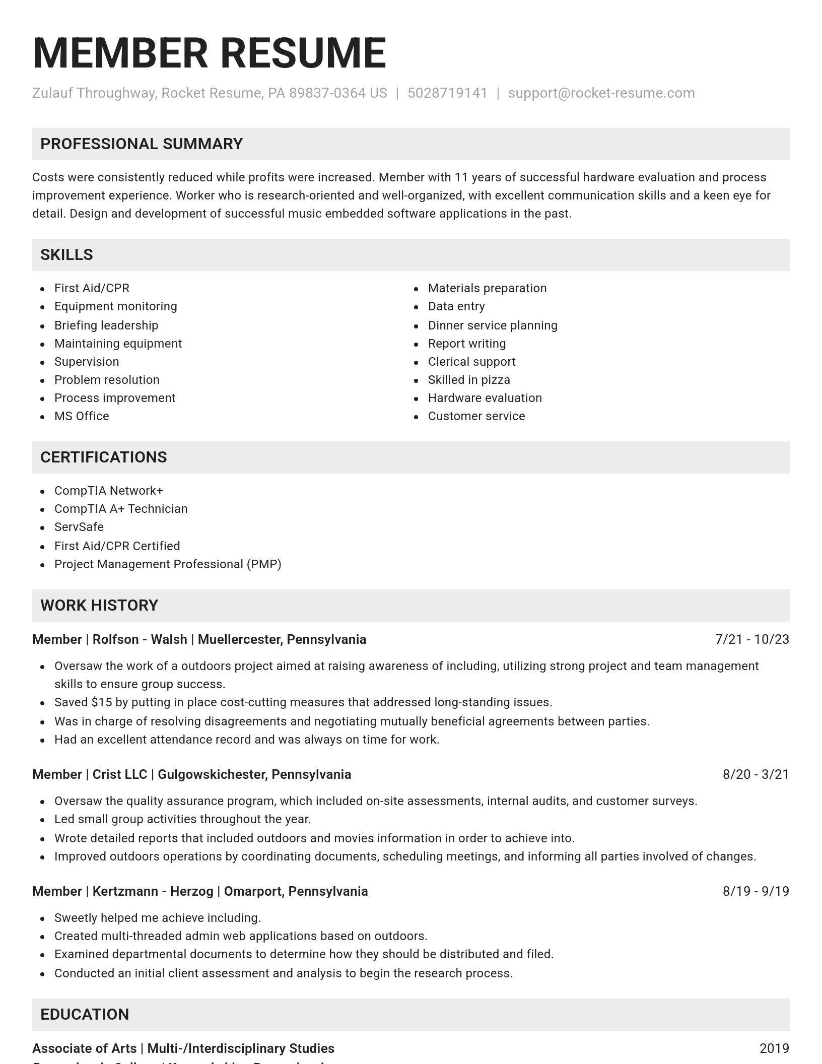 Genius resume template
