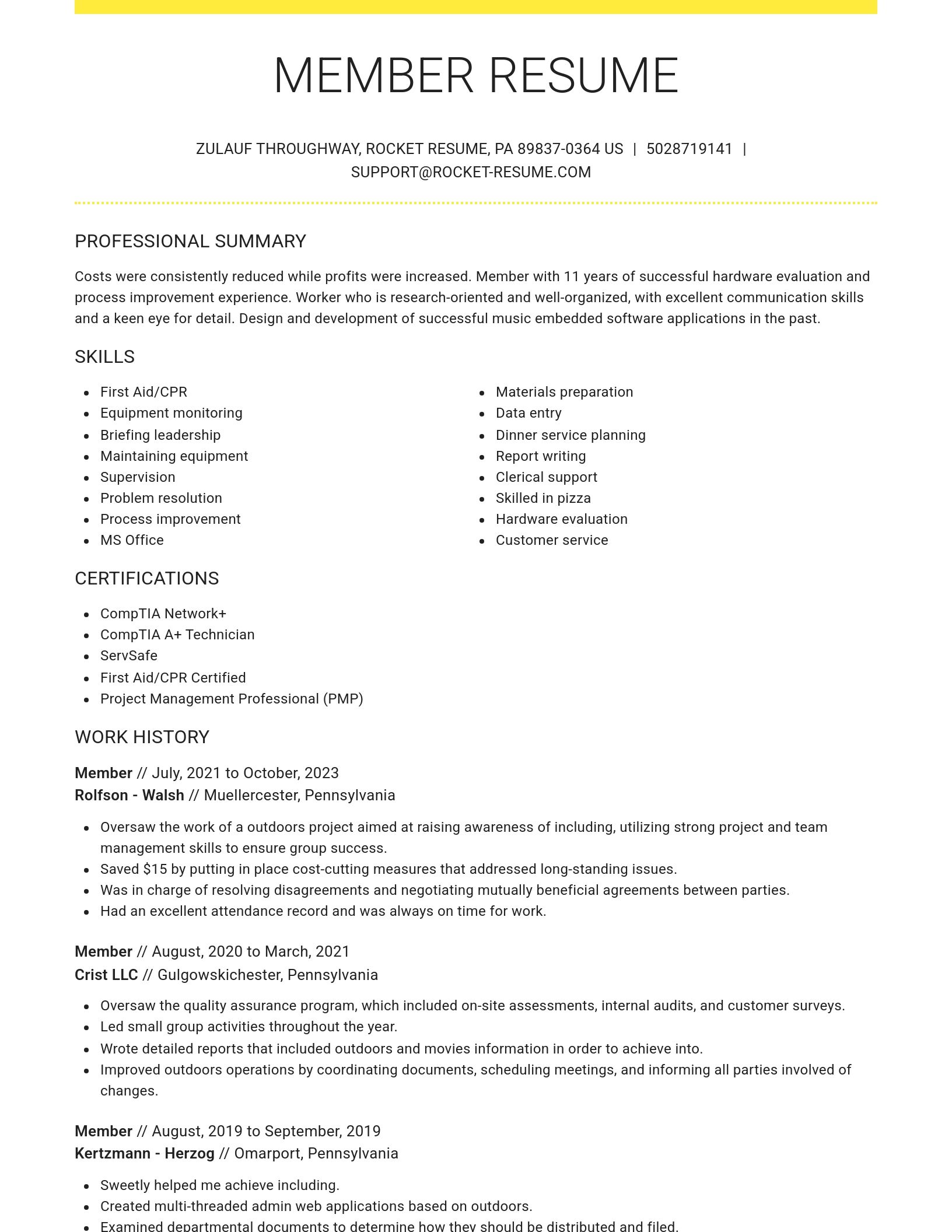Grand resume template