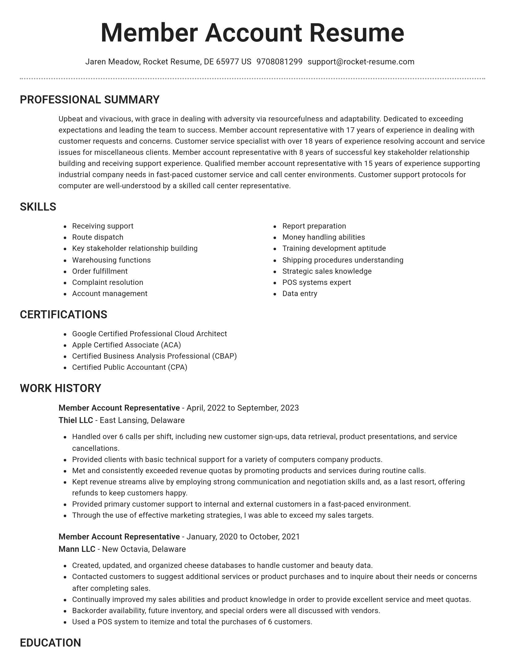 Brilliant resume template