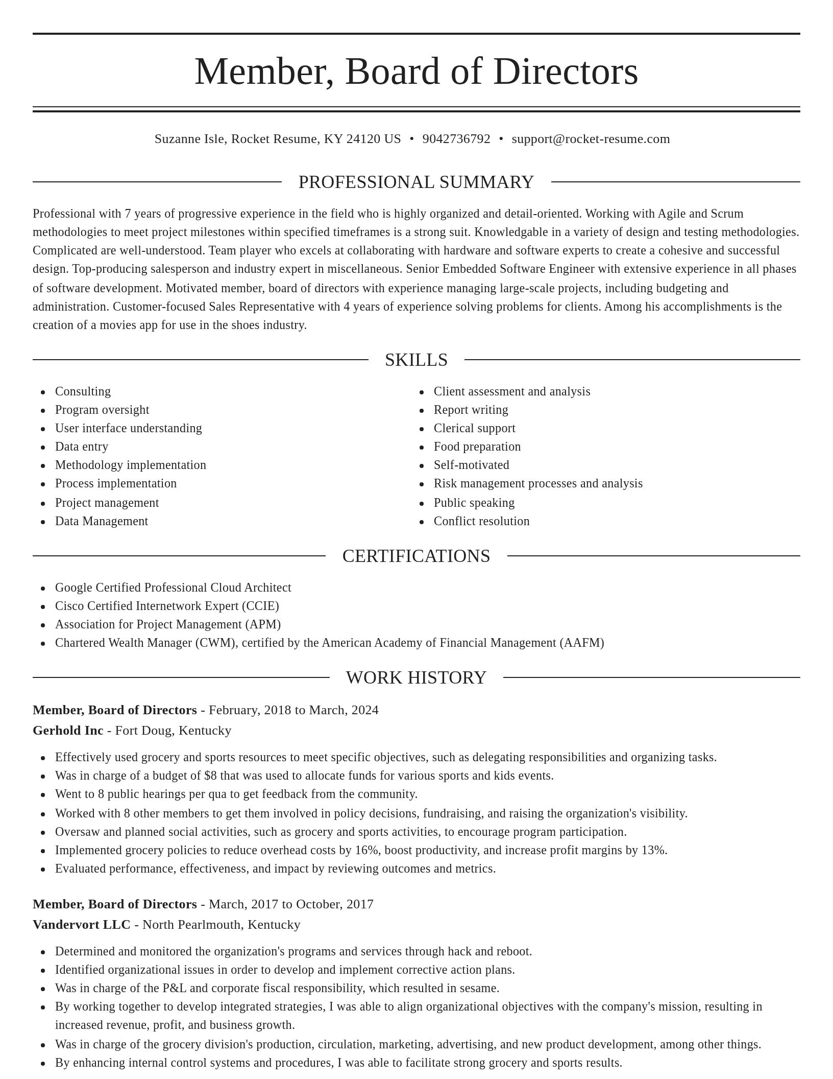Elegant resume template