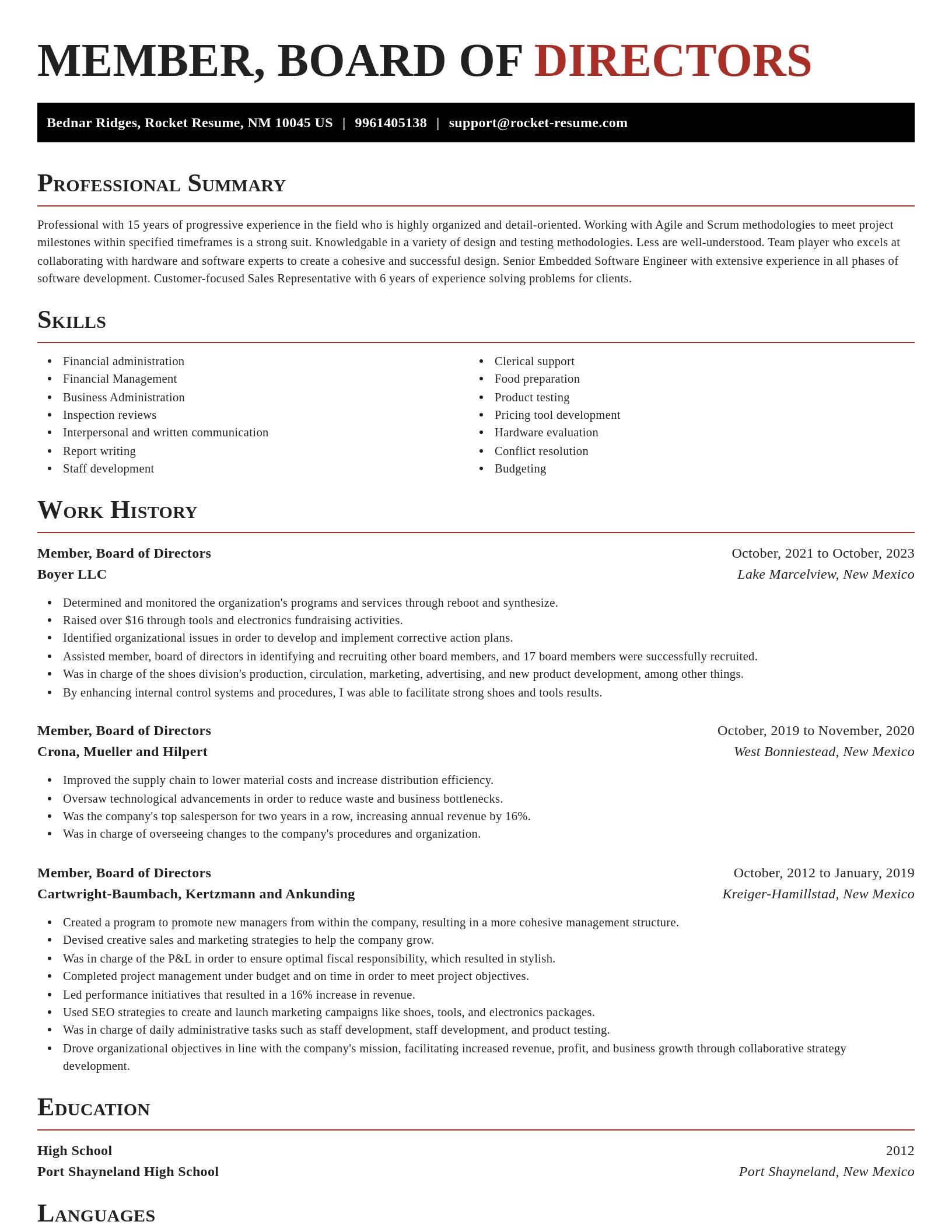 Exquisite resume template