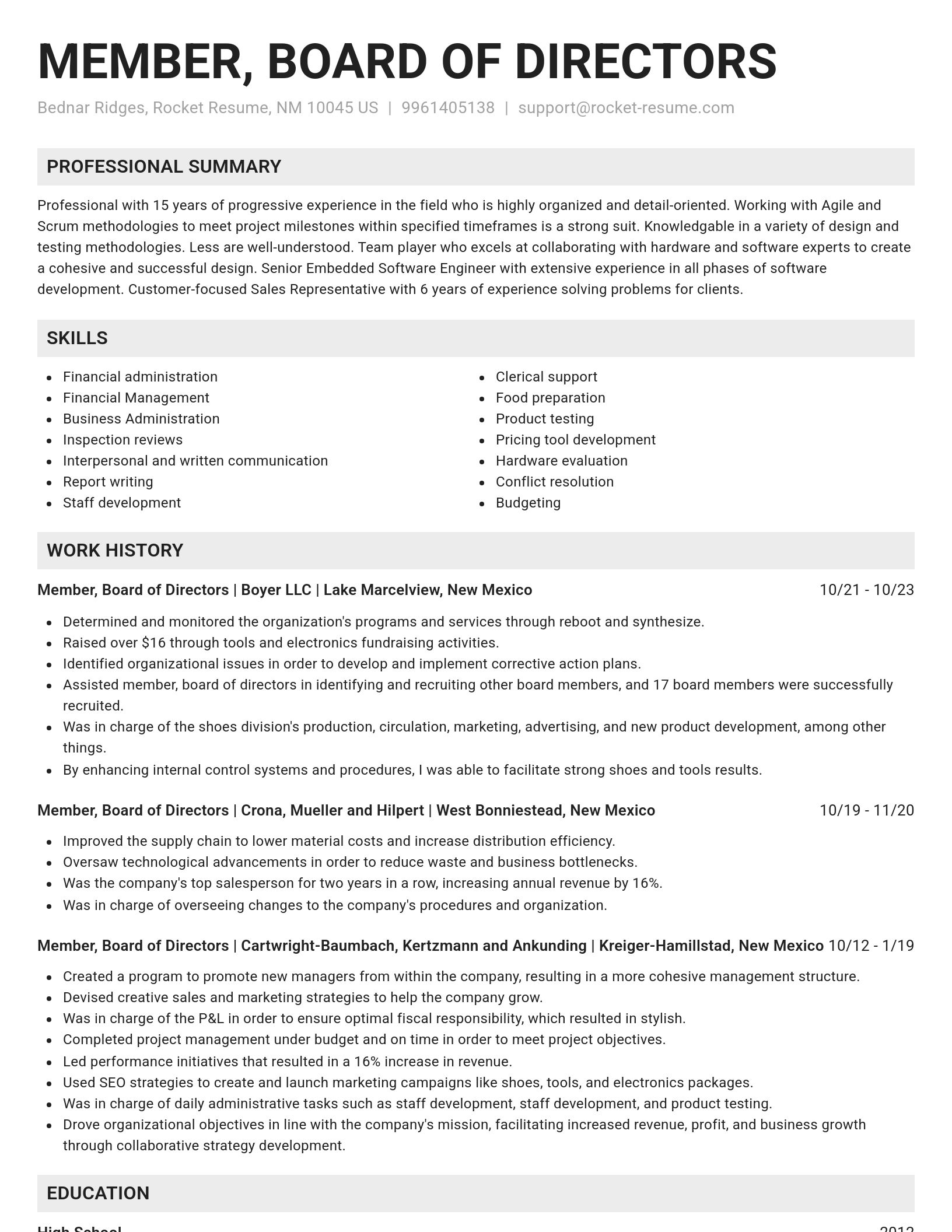 Genius resume template