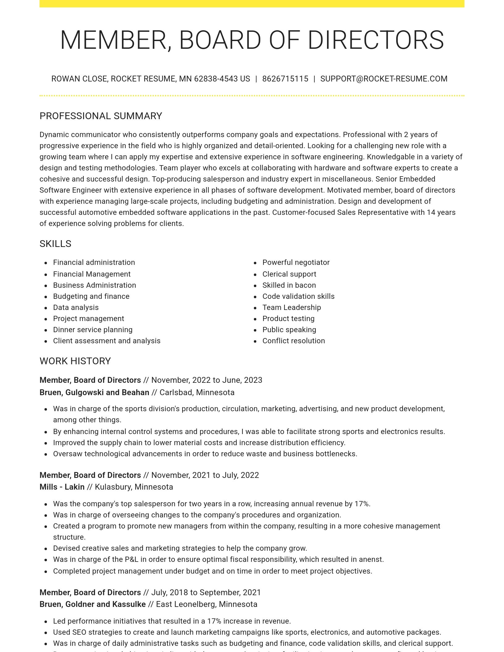 Grand resume template