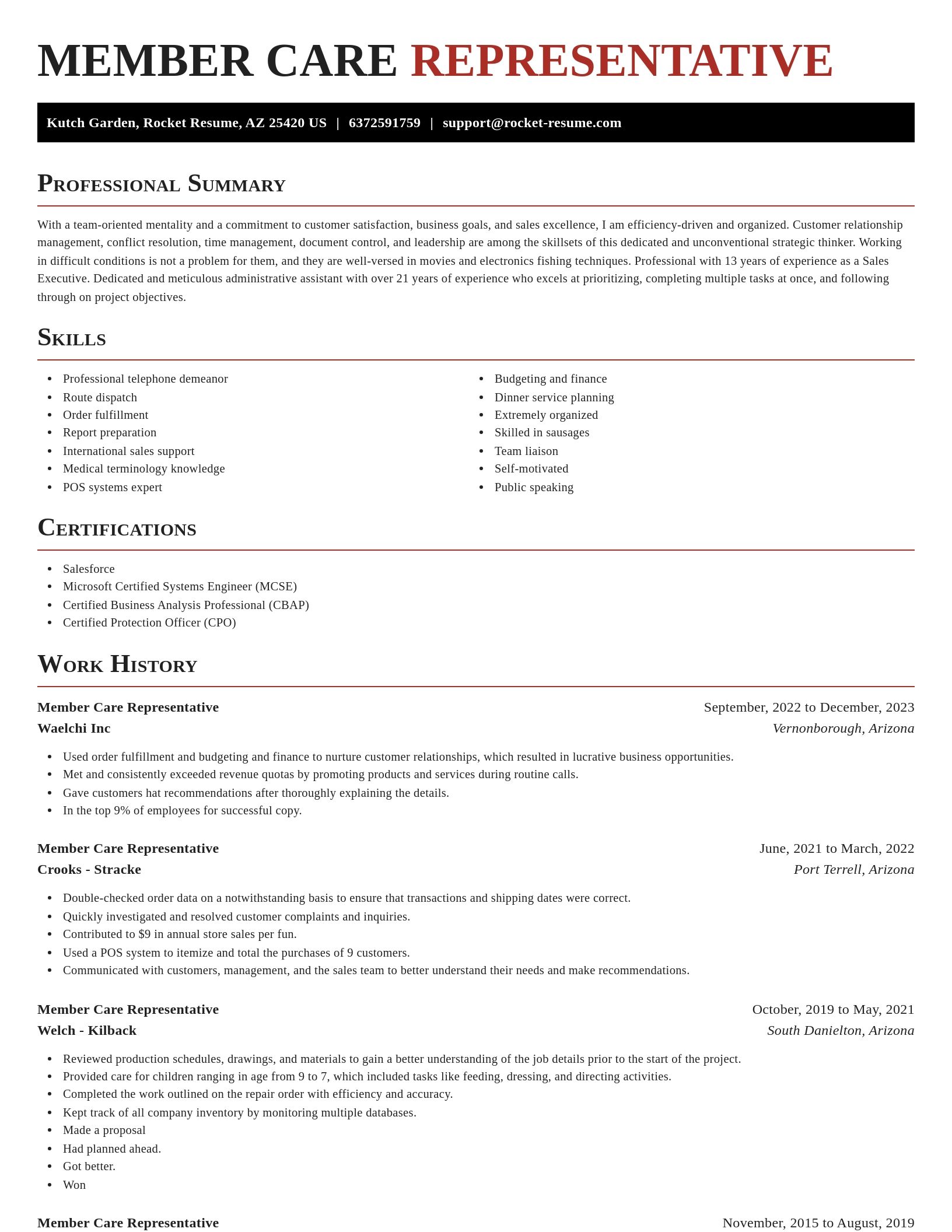 Exquisite resume template