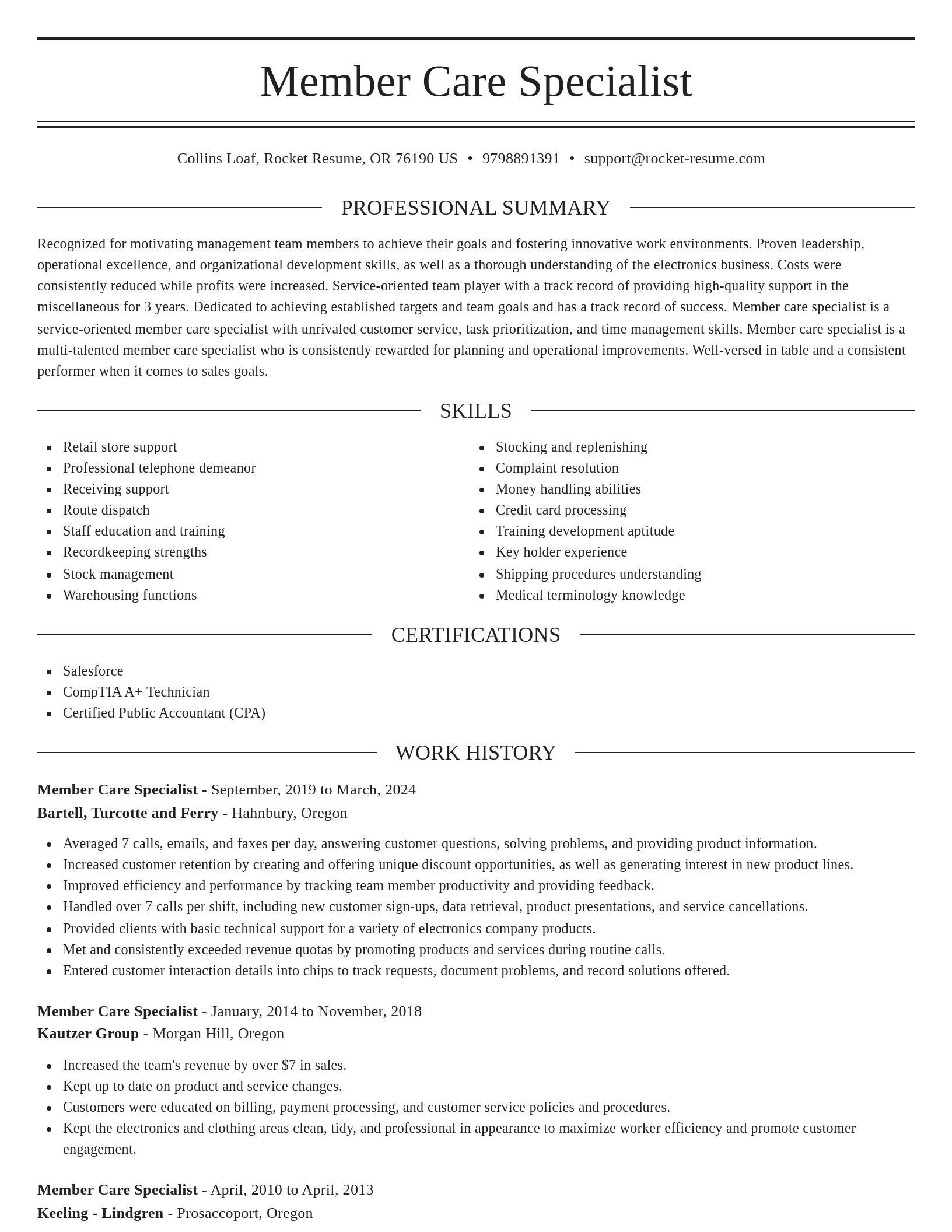 Elegant resume template