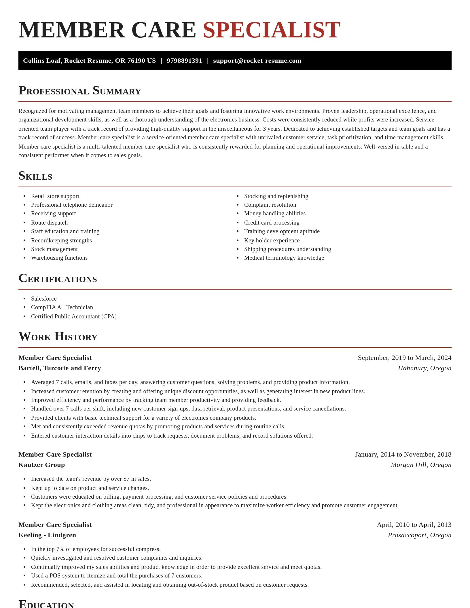 Exquisite resume template