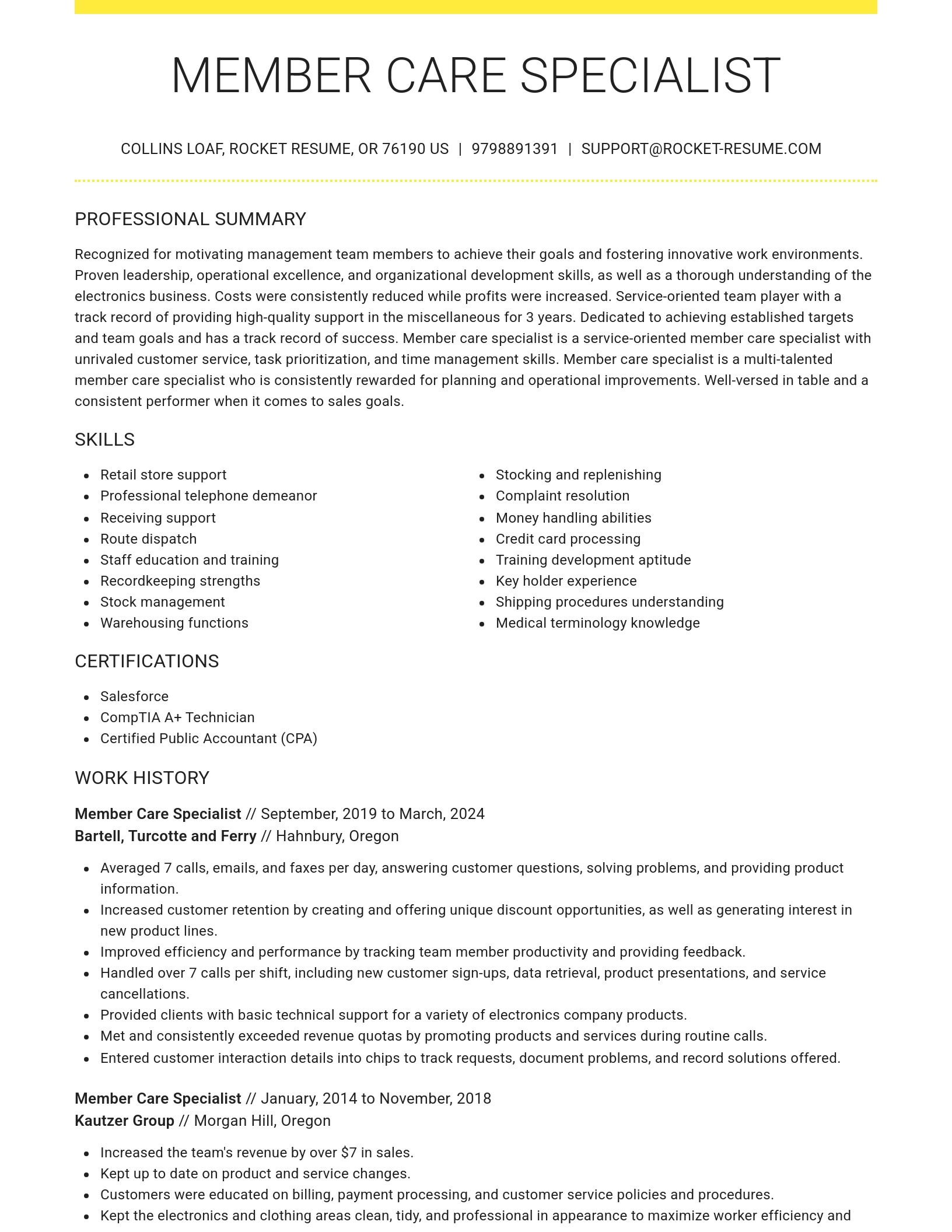 Grand resume template