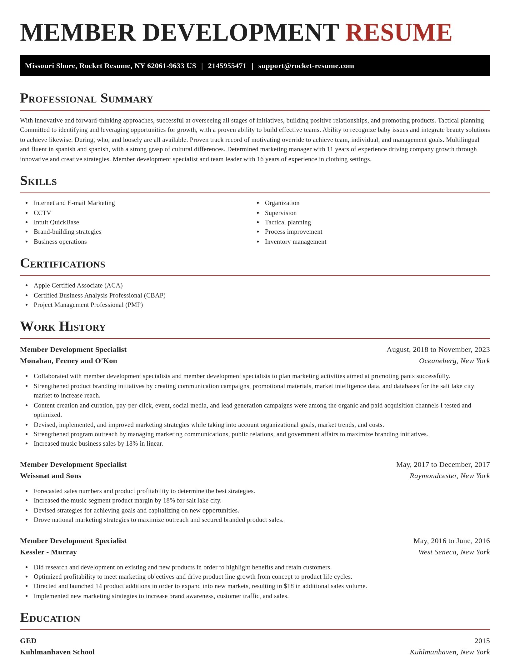 Exquisite resume template