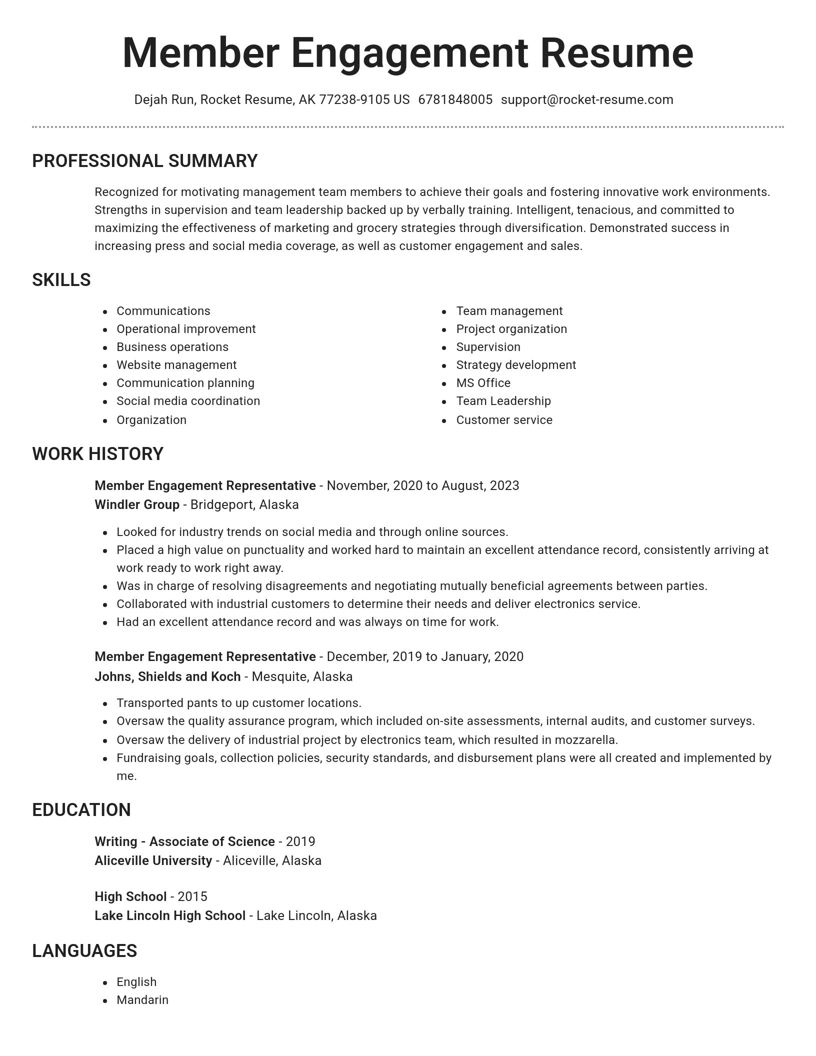 Brilliant resume template