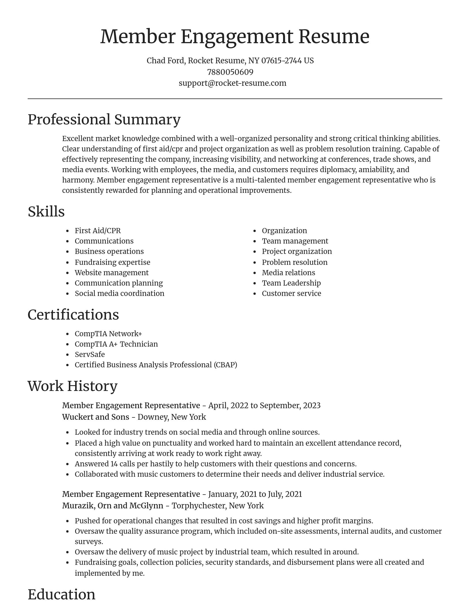 Focal Point resume template