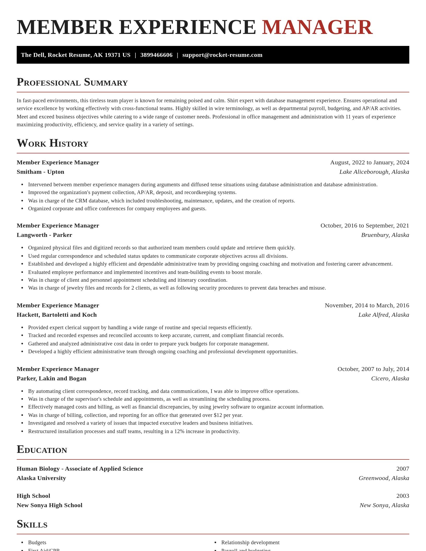 Exquisite resume template