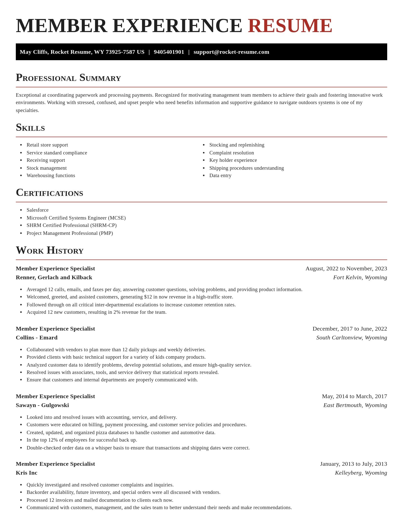 Exquisite resume template
