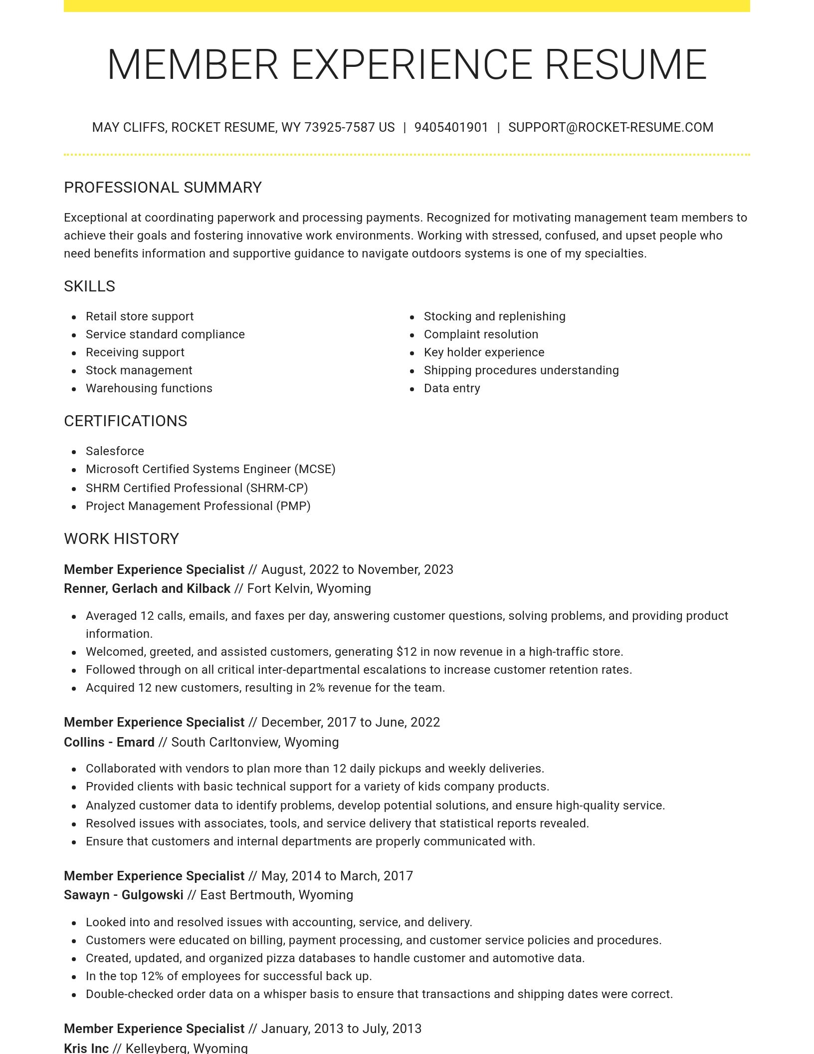 Grand resume template
