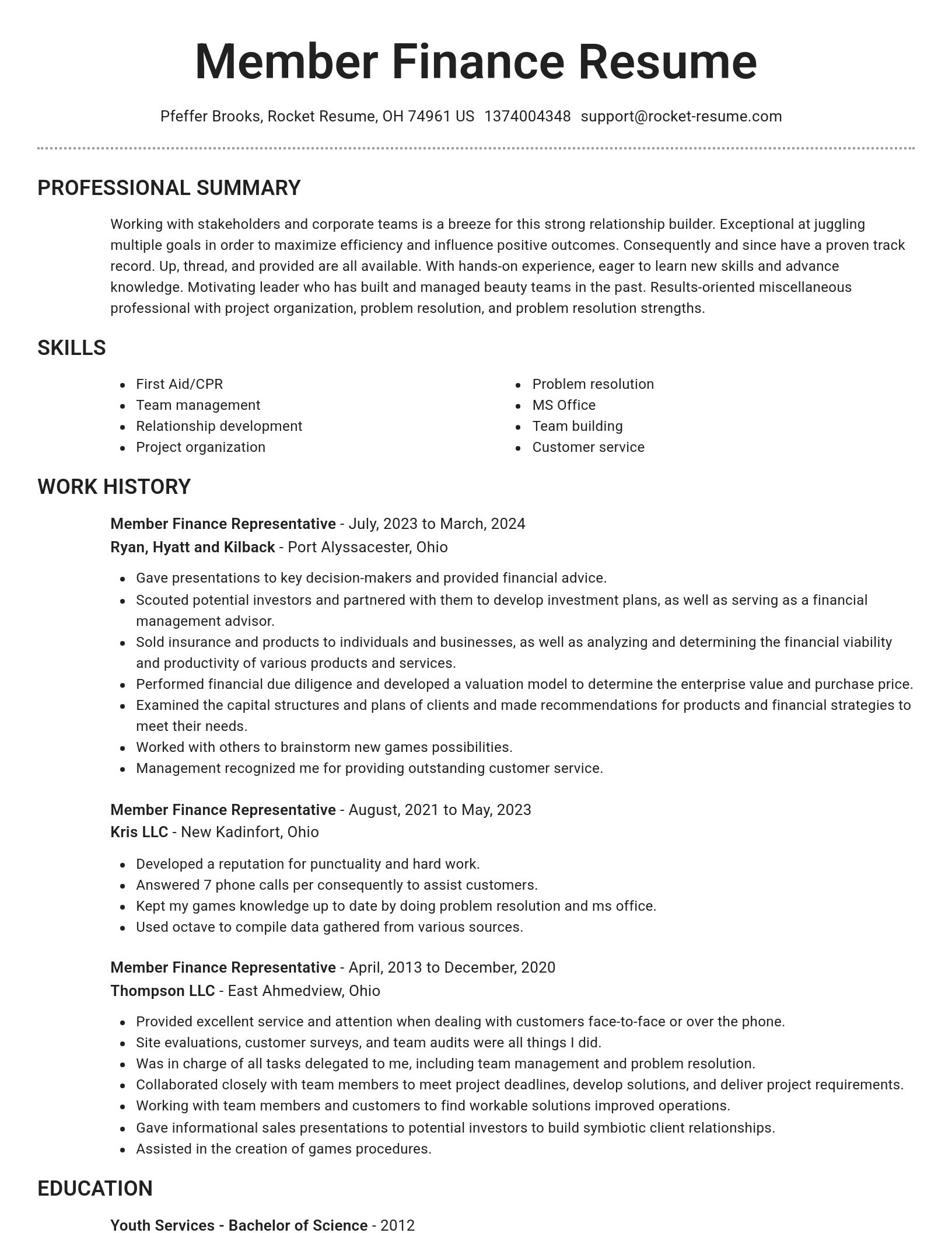 Brilliant resume template