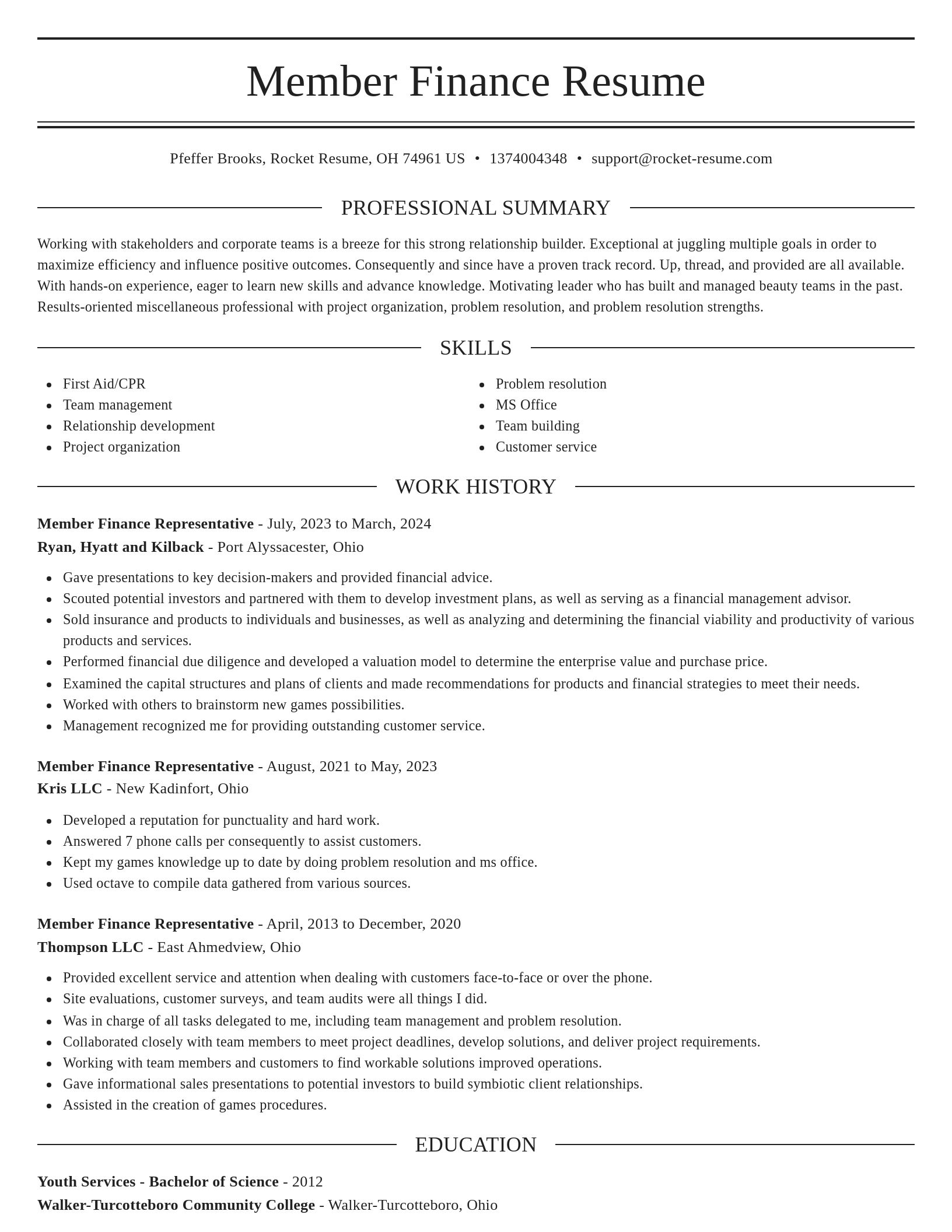 Elegant resume template