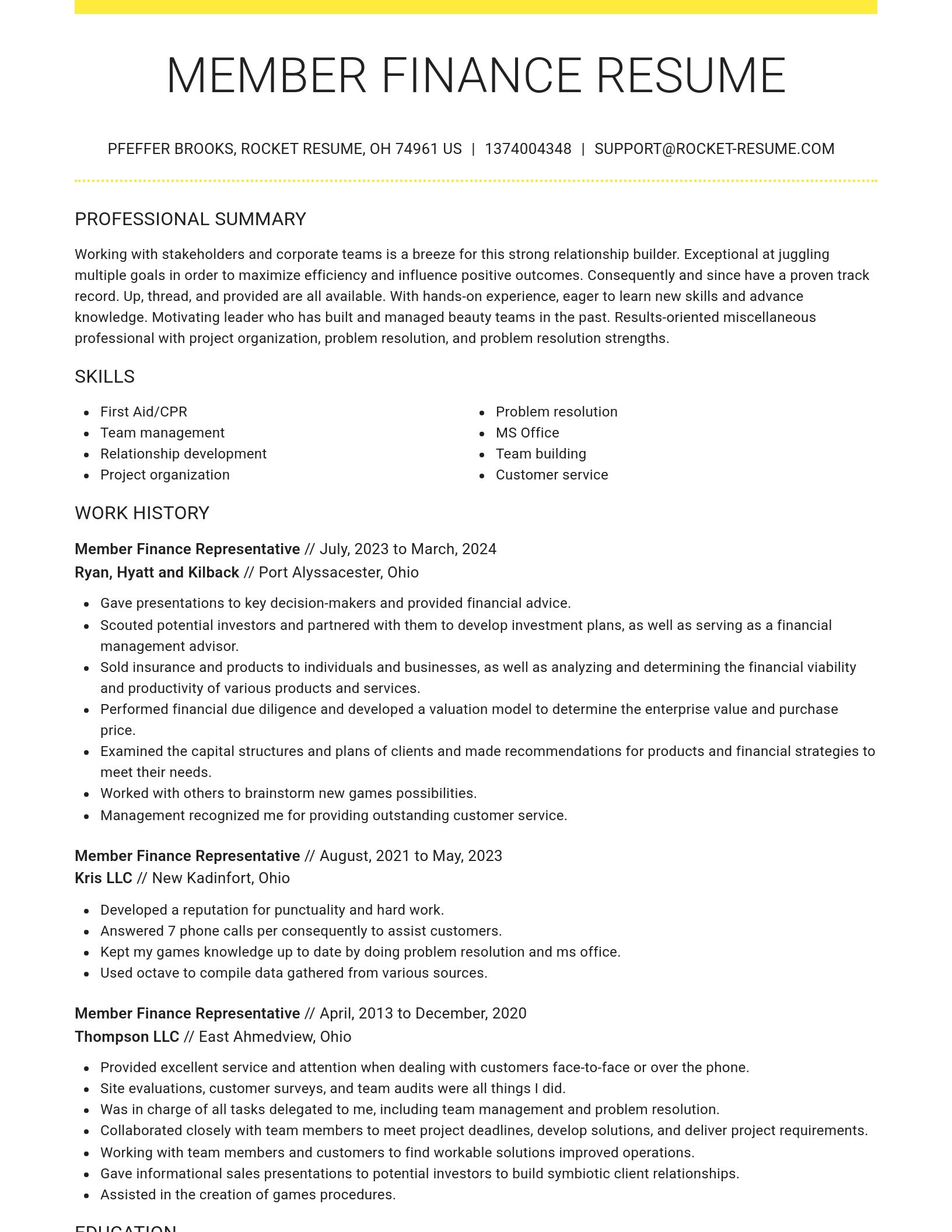 Grand resume template