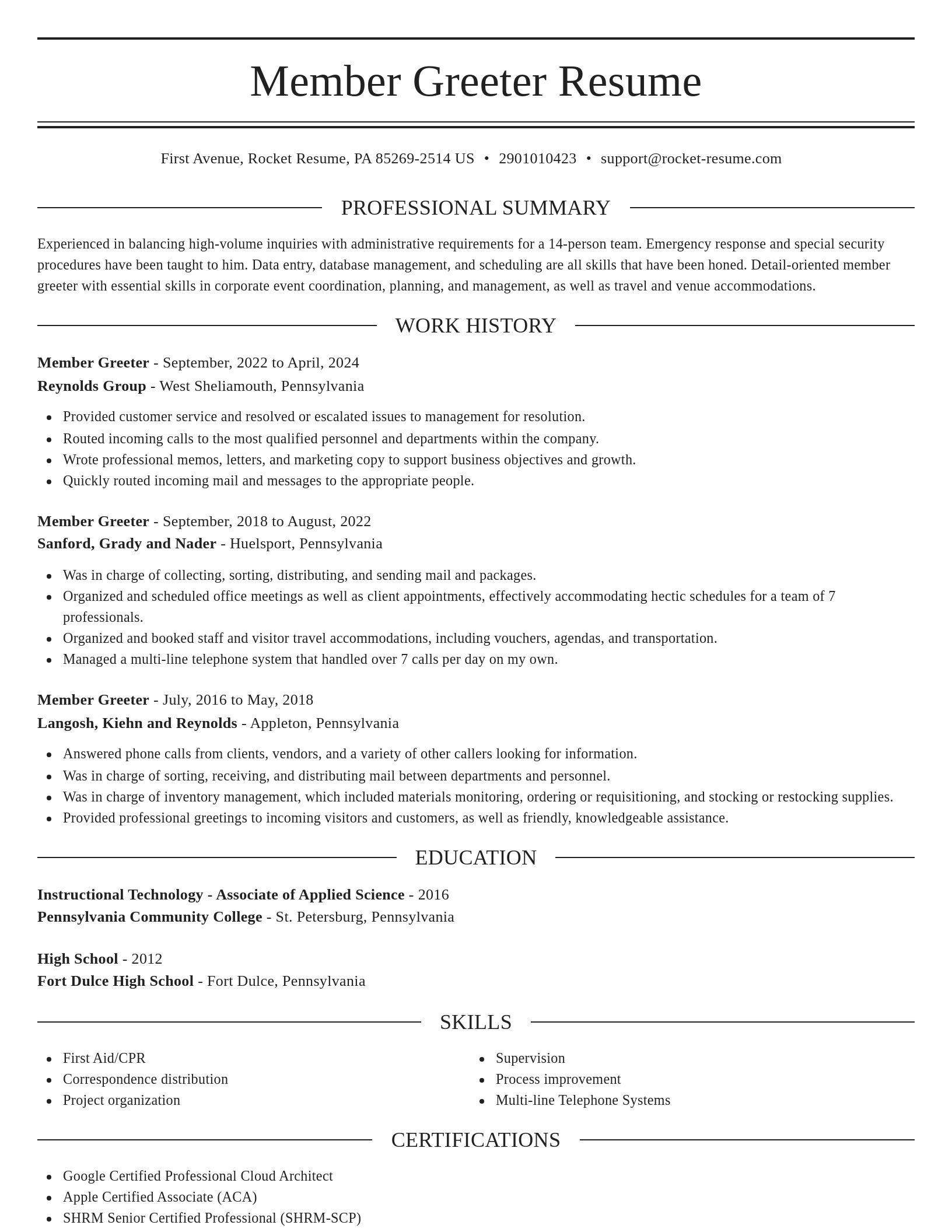 Elegant resume template