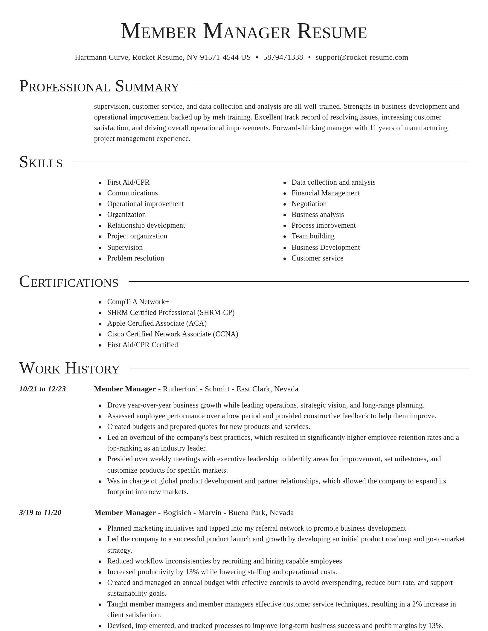 Director resume template