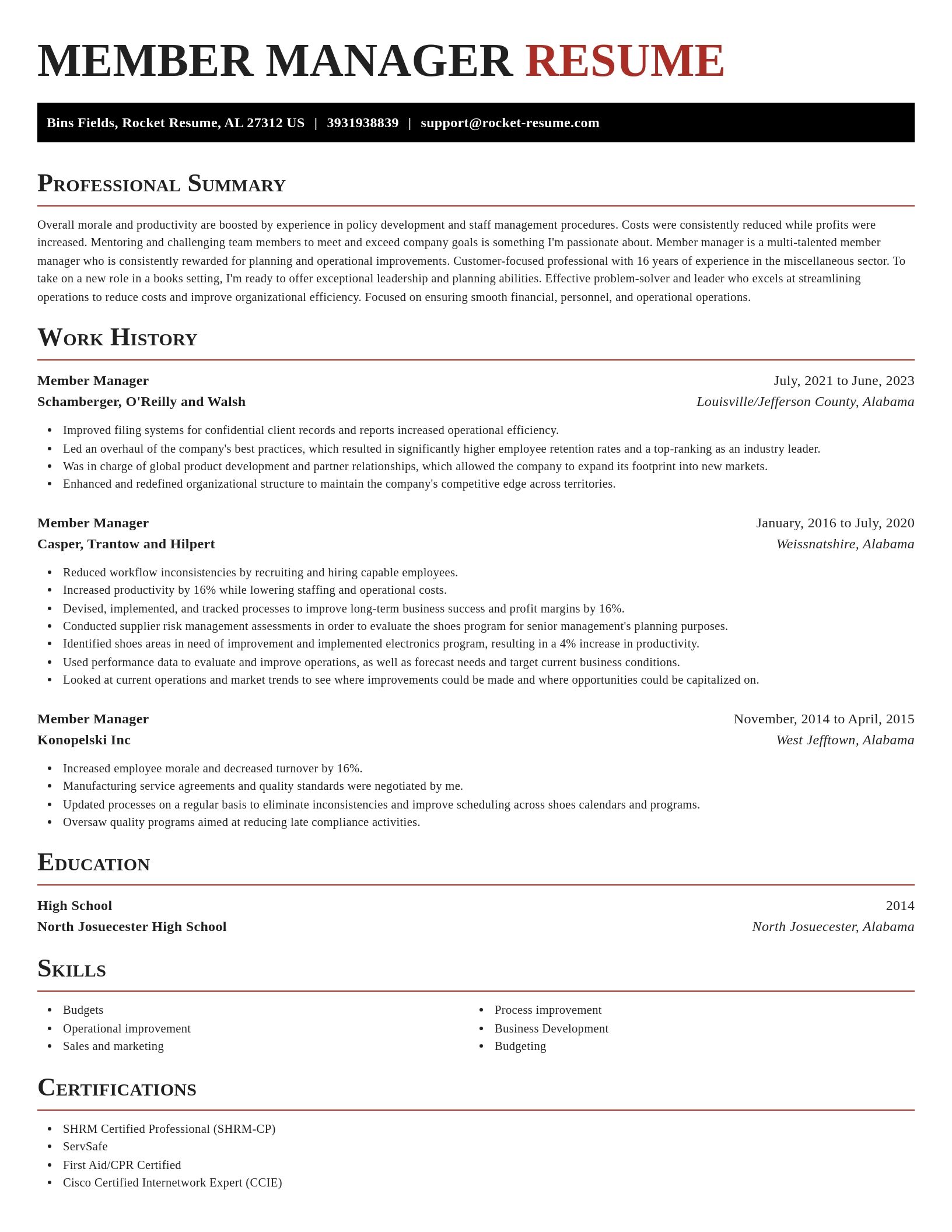 Exquisite resume template