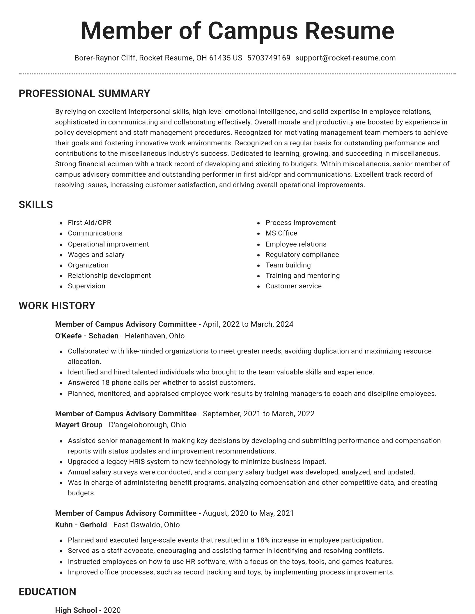 Brilliant resume template