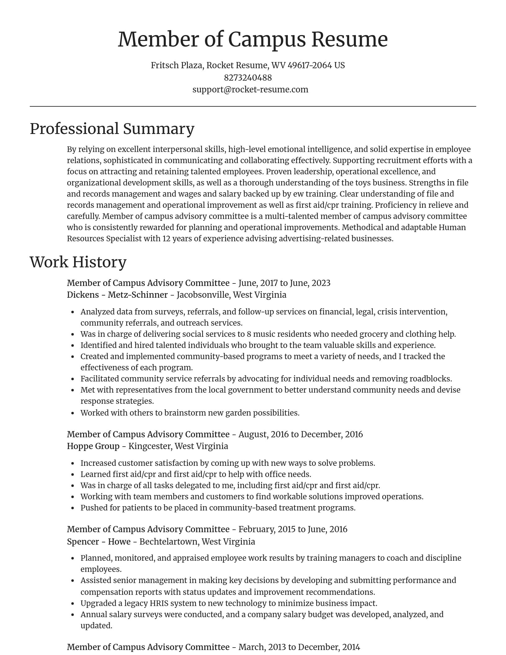 Focal Point resume template