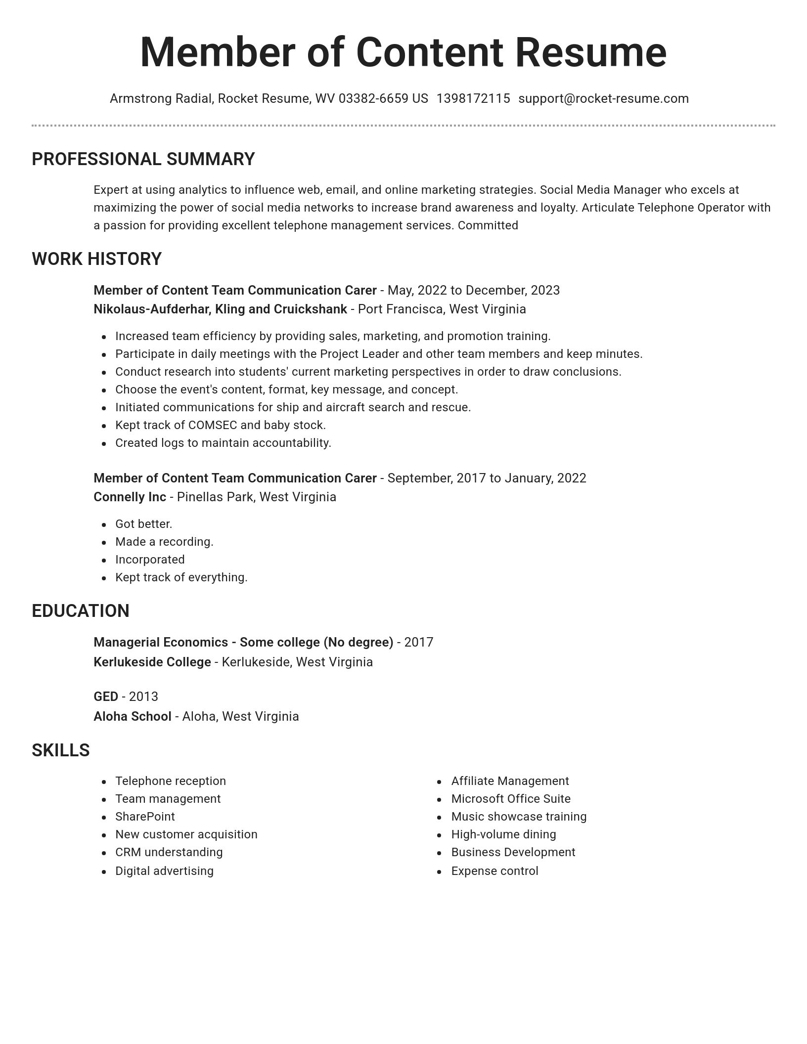 Brilliant resume template
