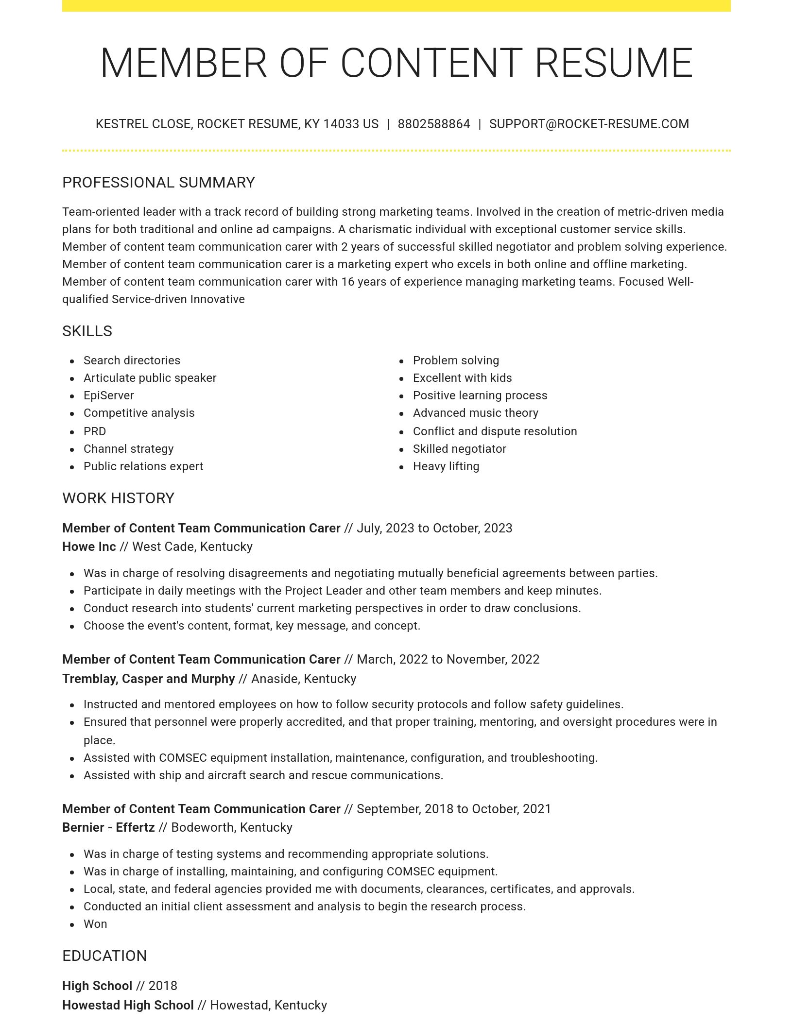 Grand resume template