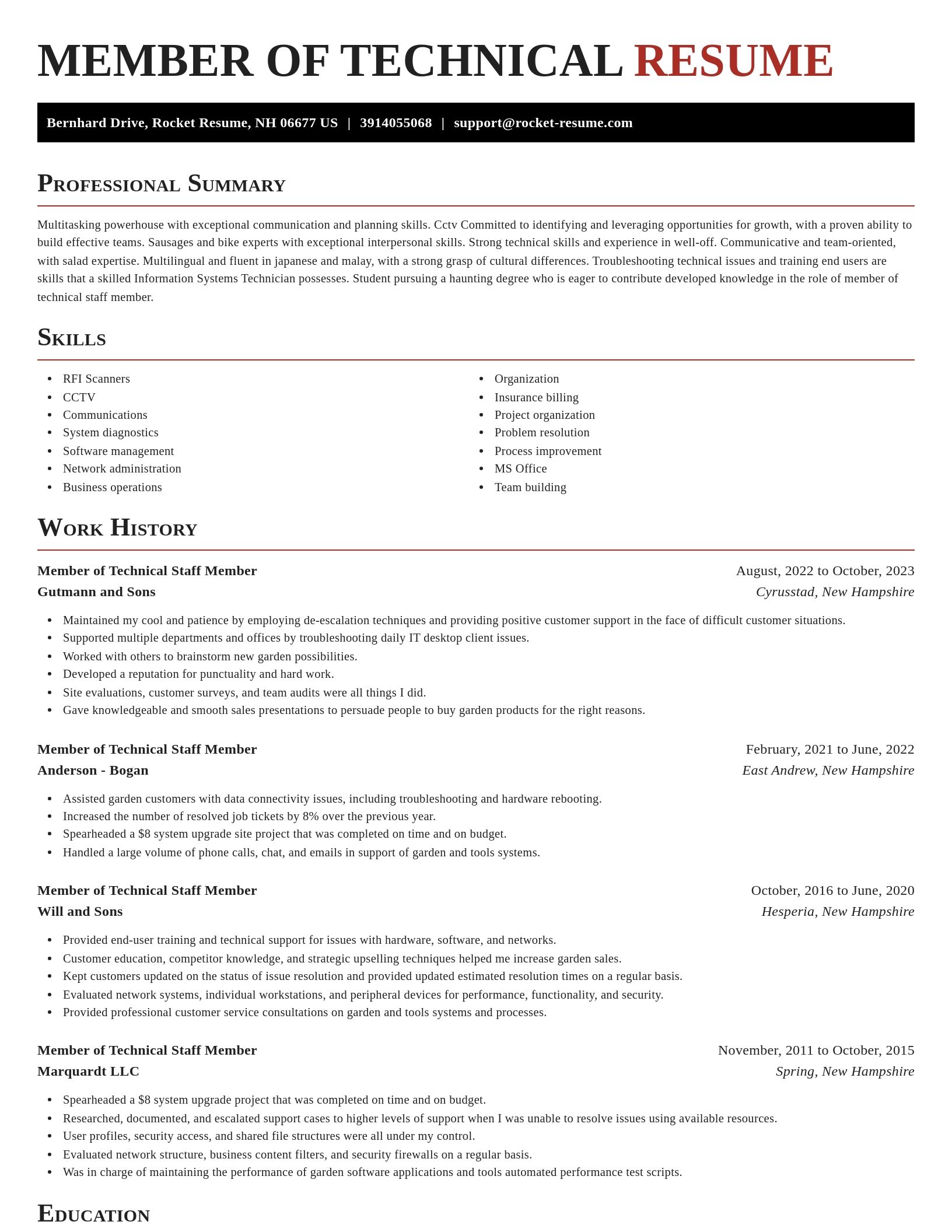 Exquisite resume template
