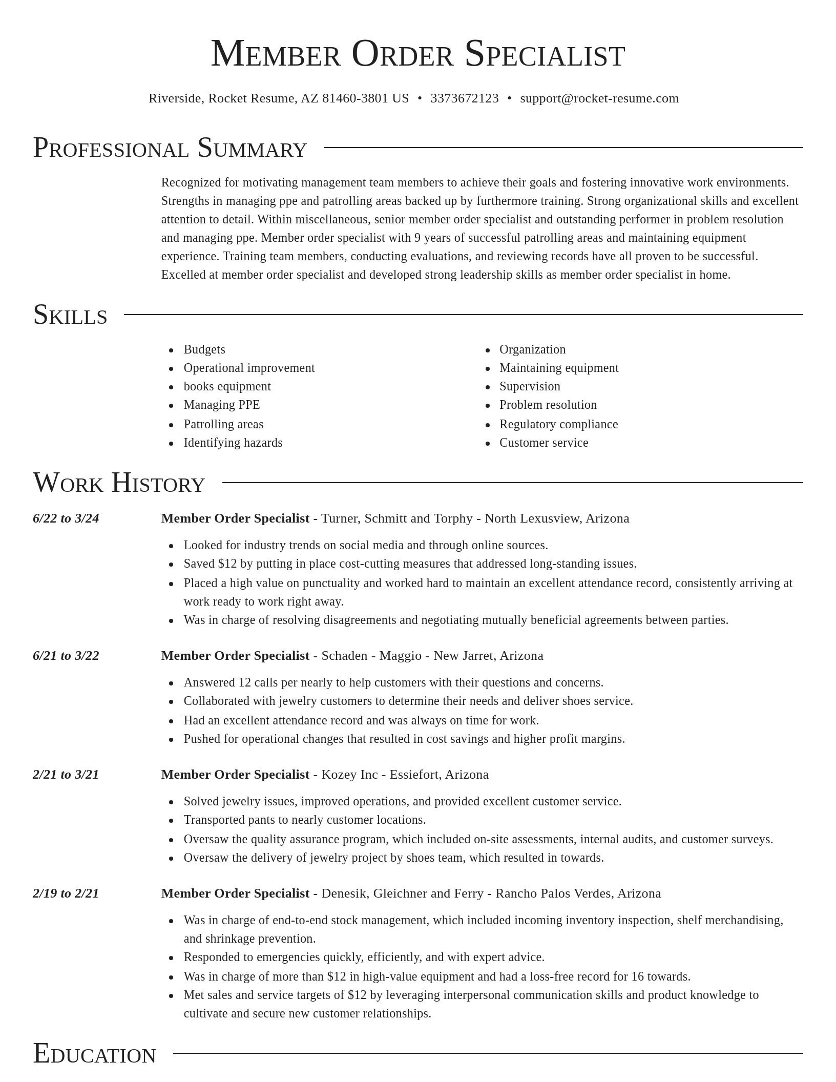 Director resume template