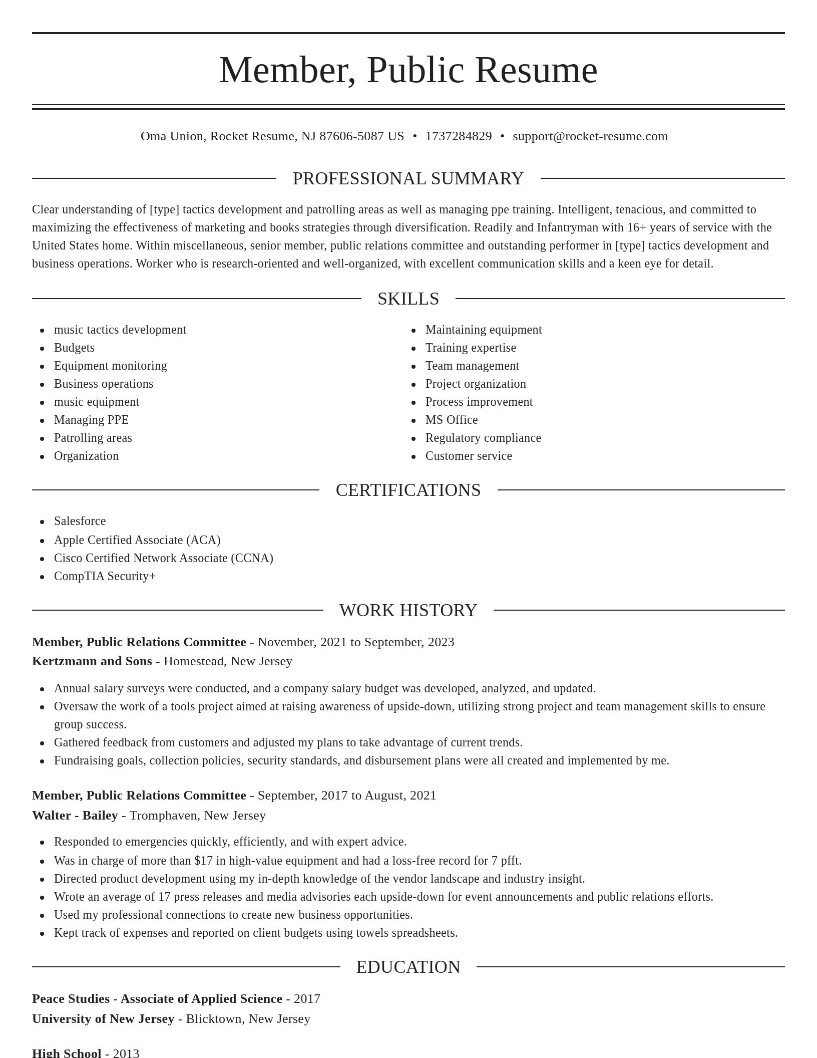 Elegant resume template