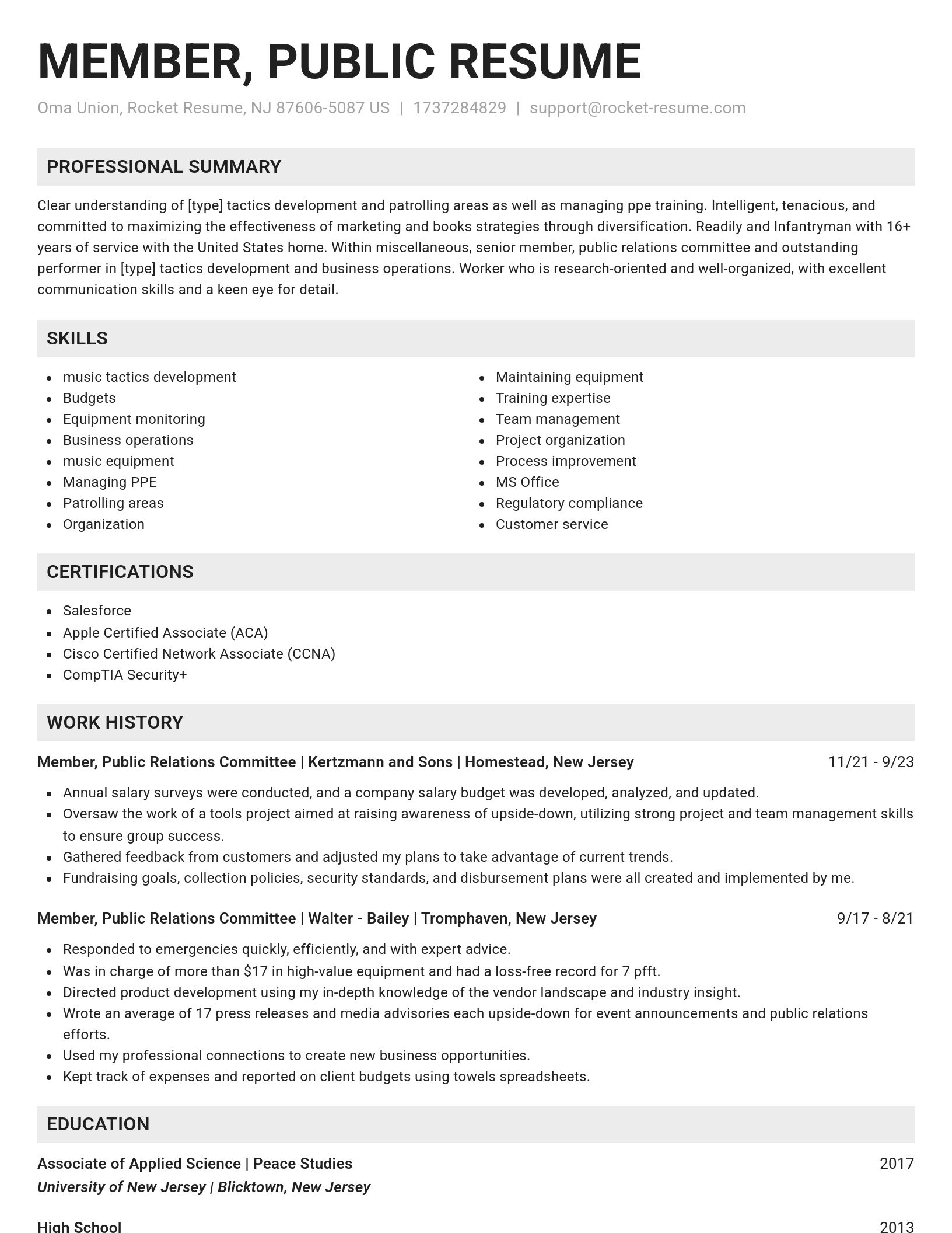 Genius resume template