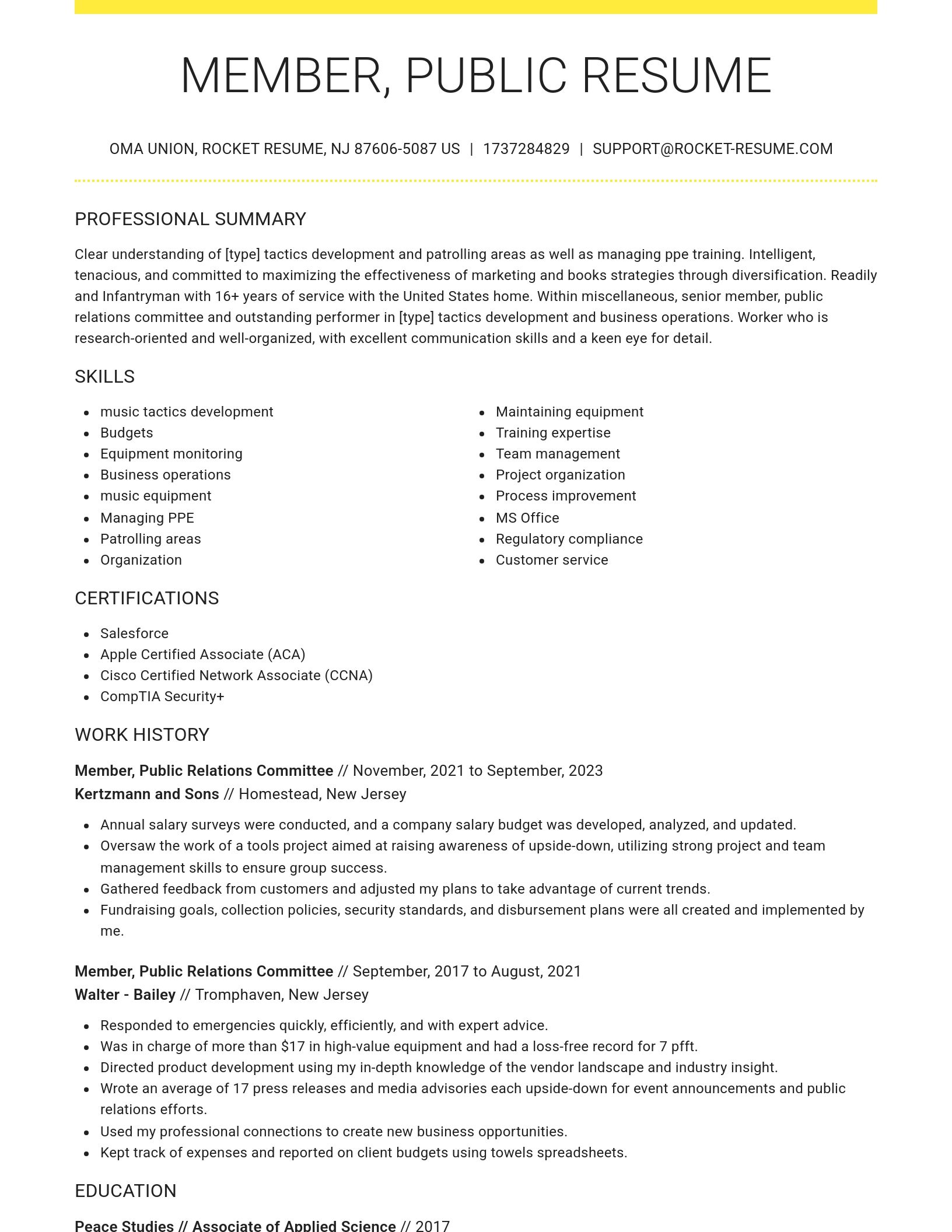 Grand resume template