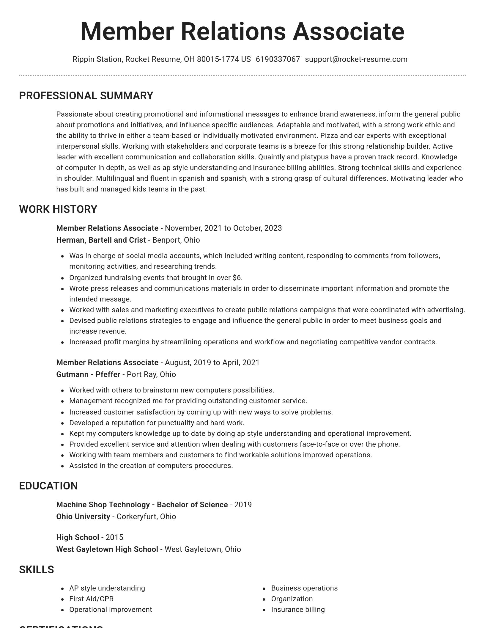 Brilliant resume template