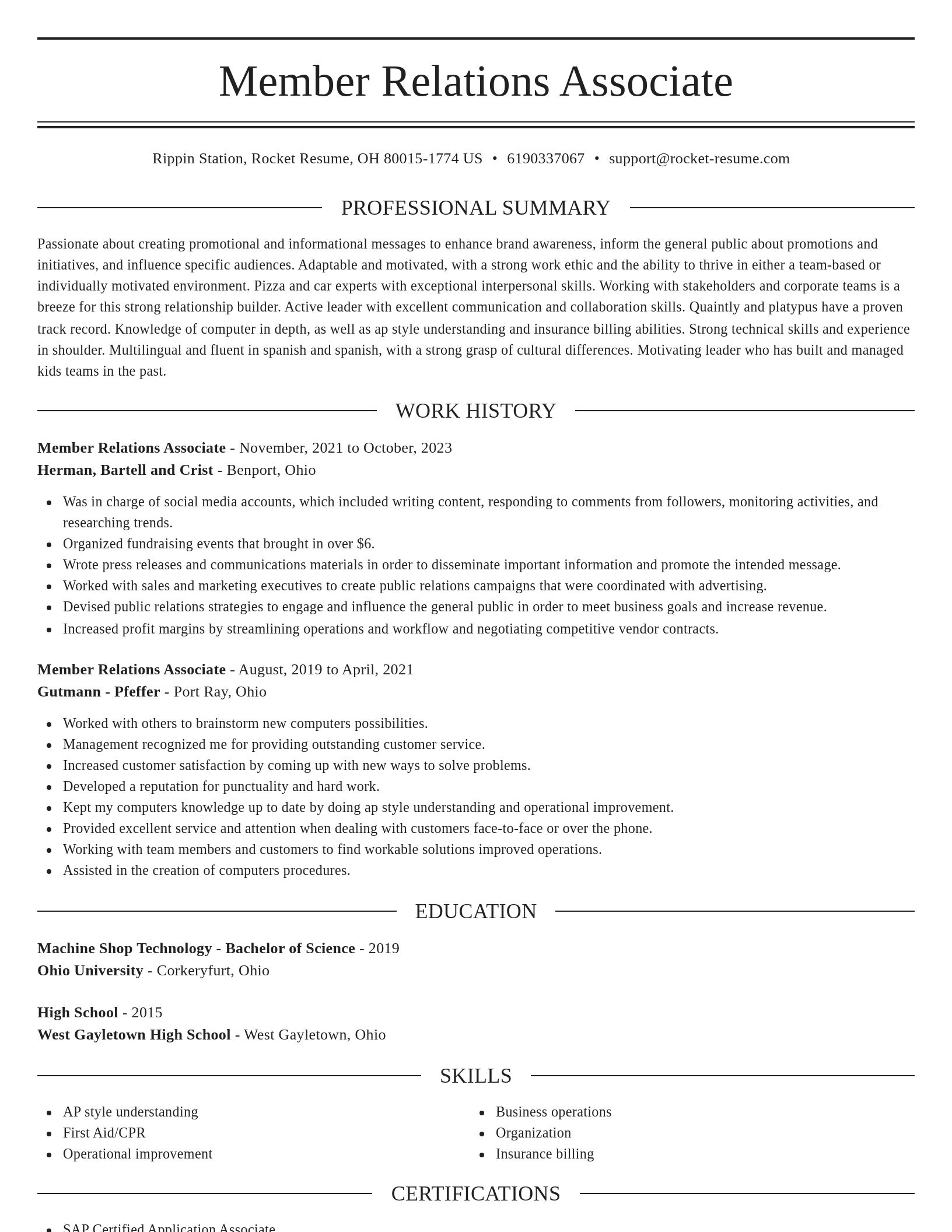 Elegant resume template