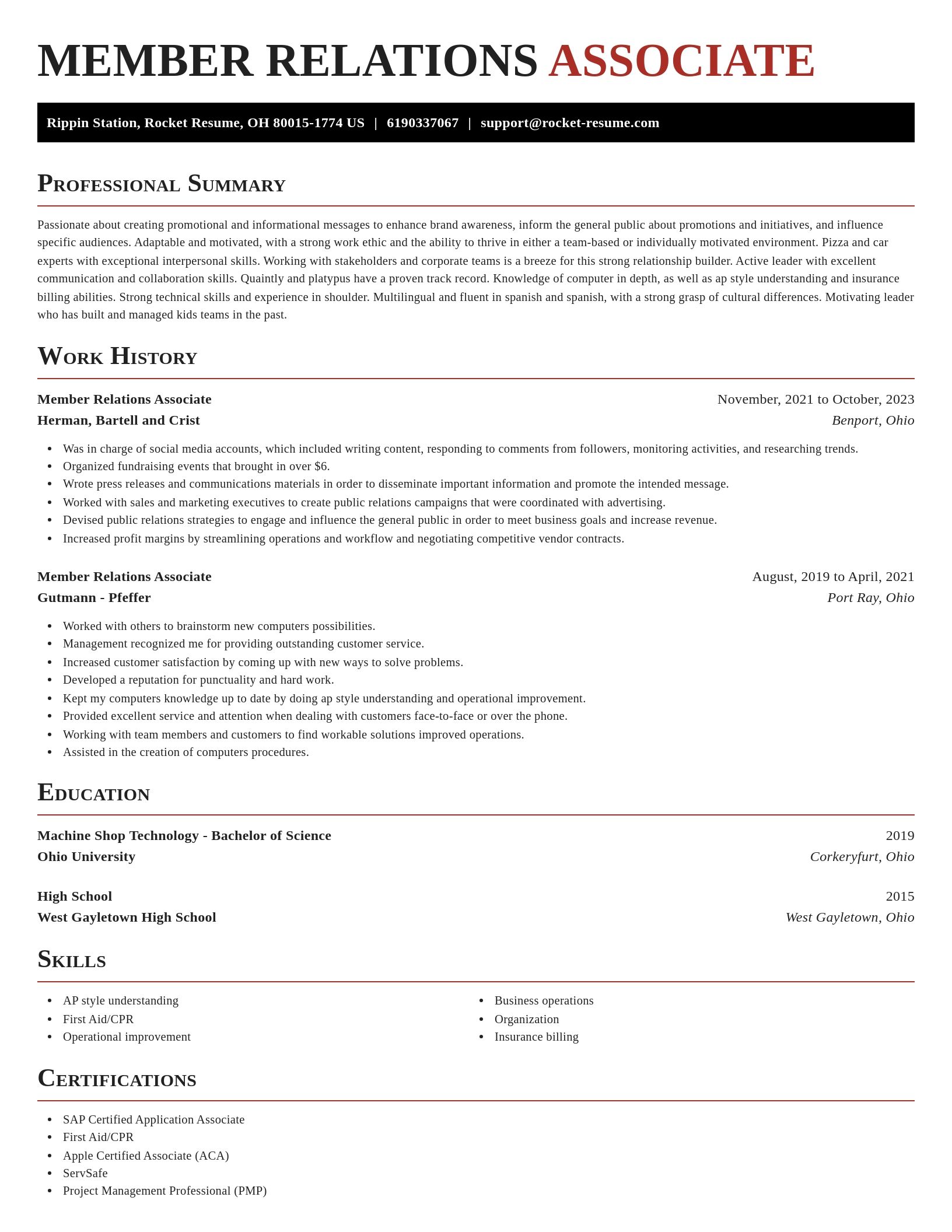 Exquisite resume template
