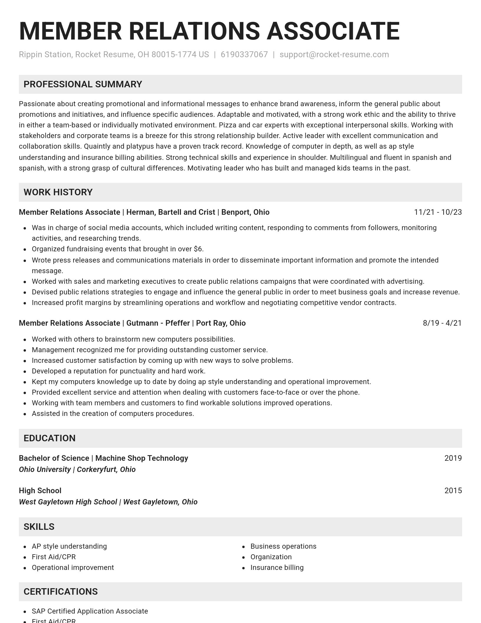 Genius resume template