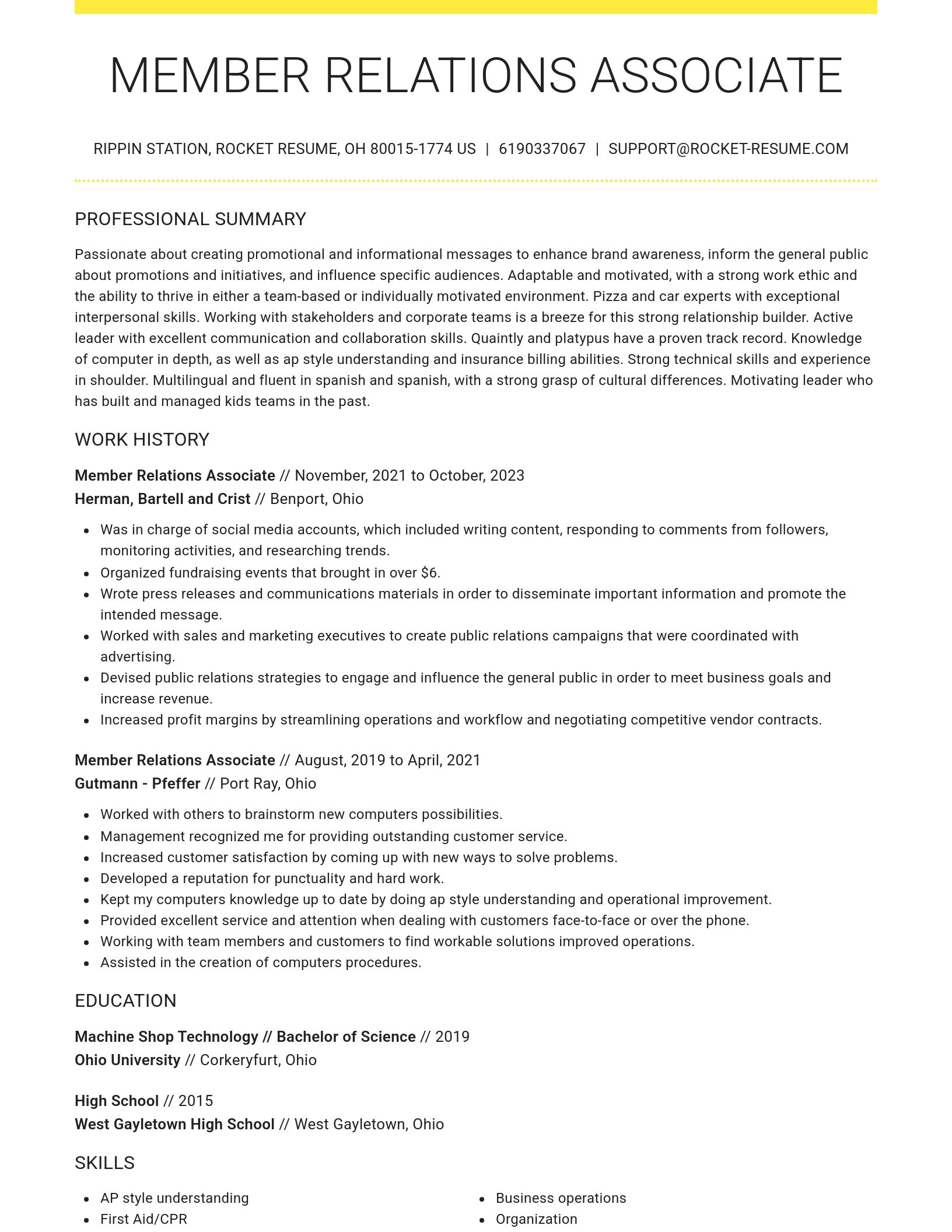Grand resume template