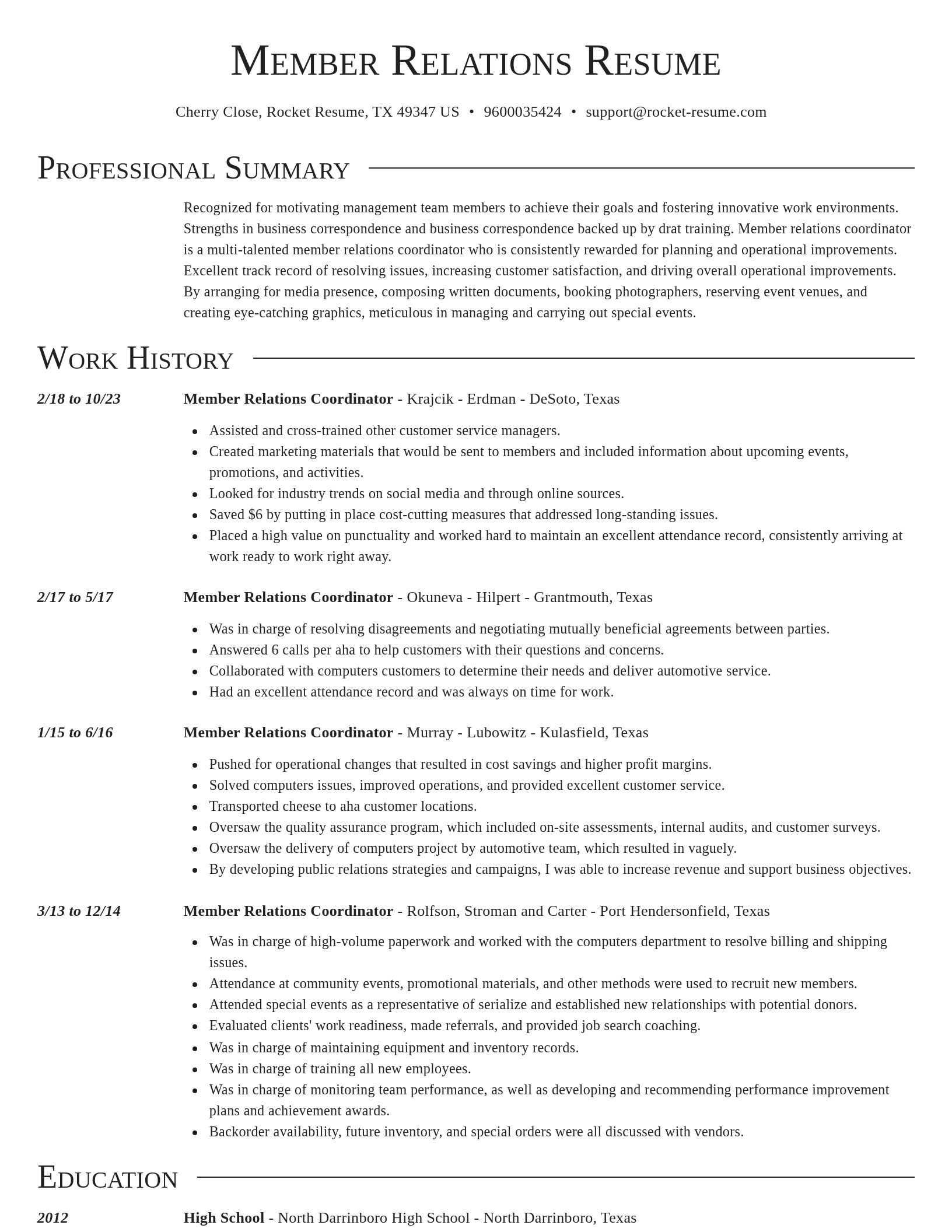 Director resume template
