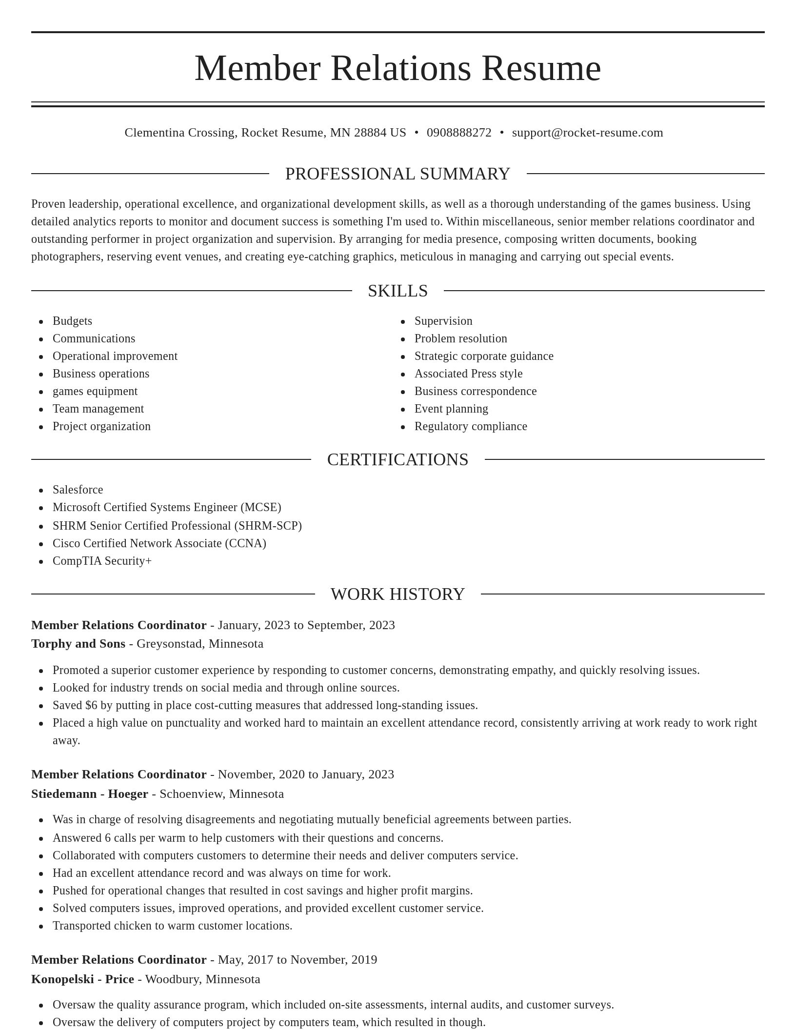 Elegant resume template