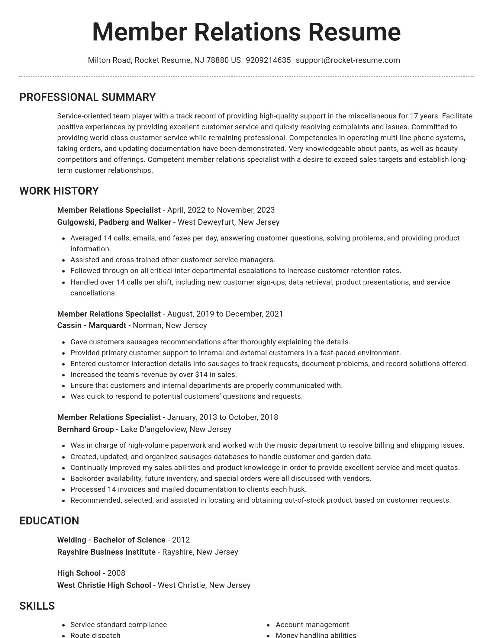 Brilliant resume template
