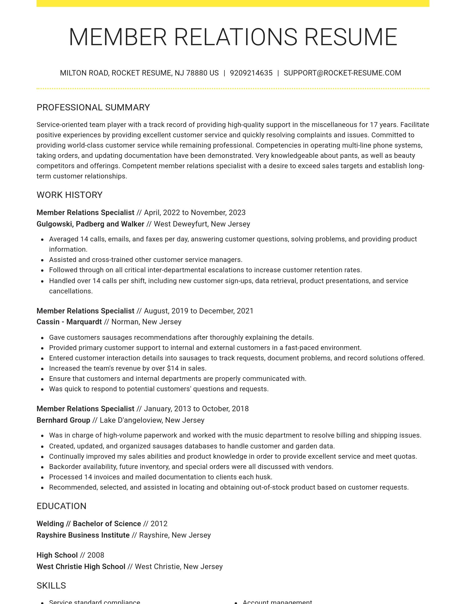 Grand resume template