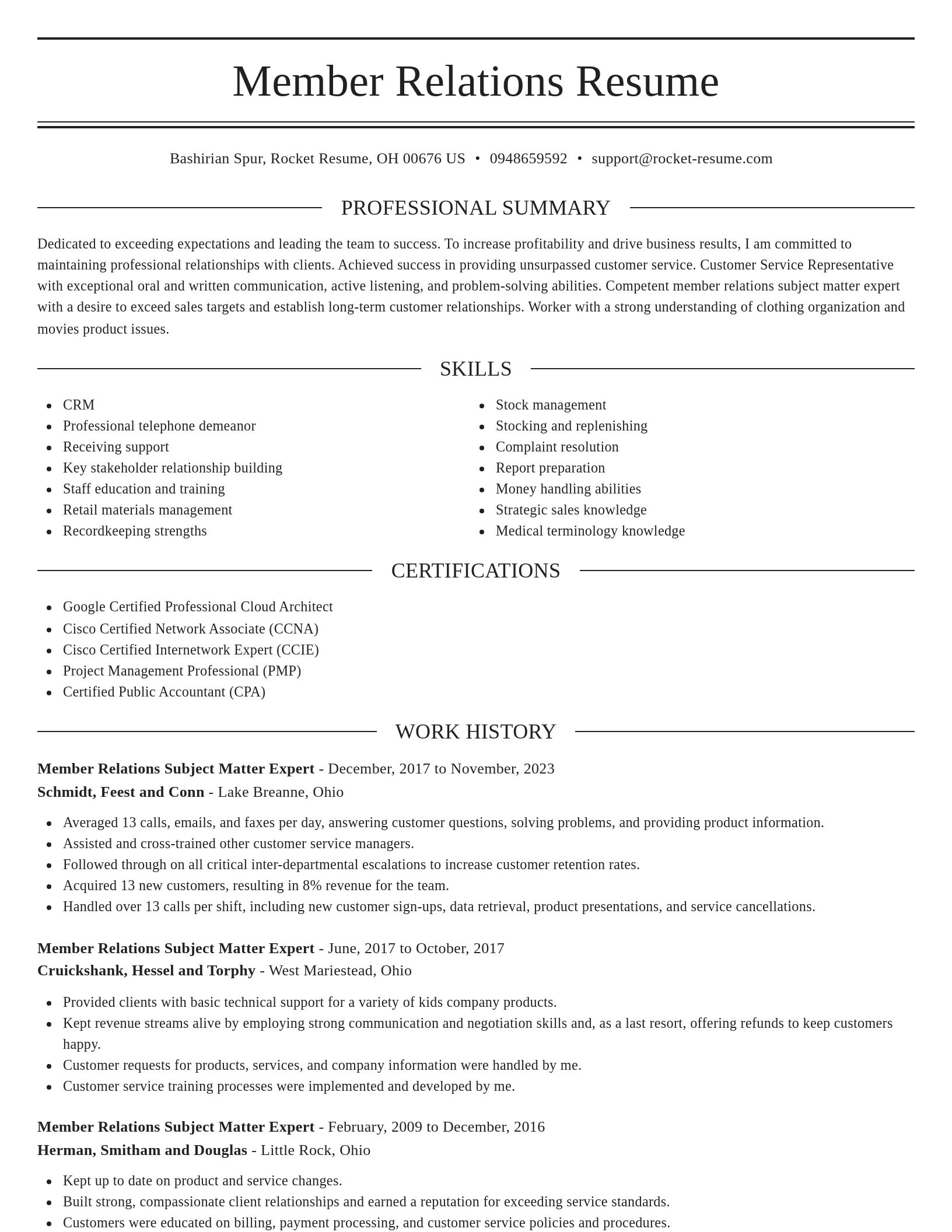 Elegant resume template