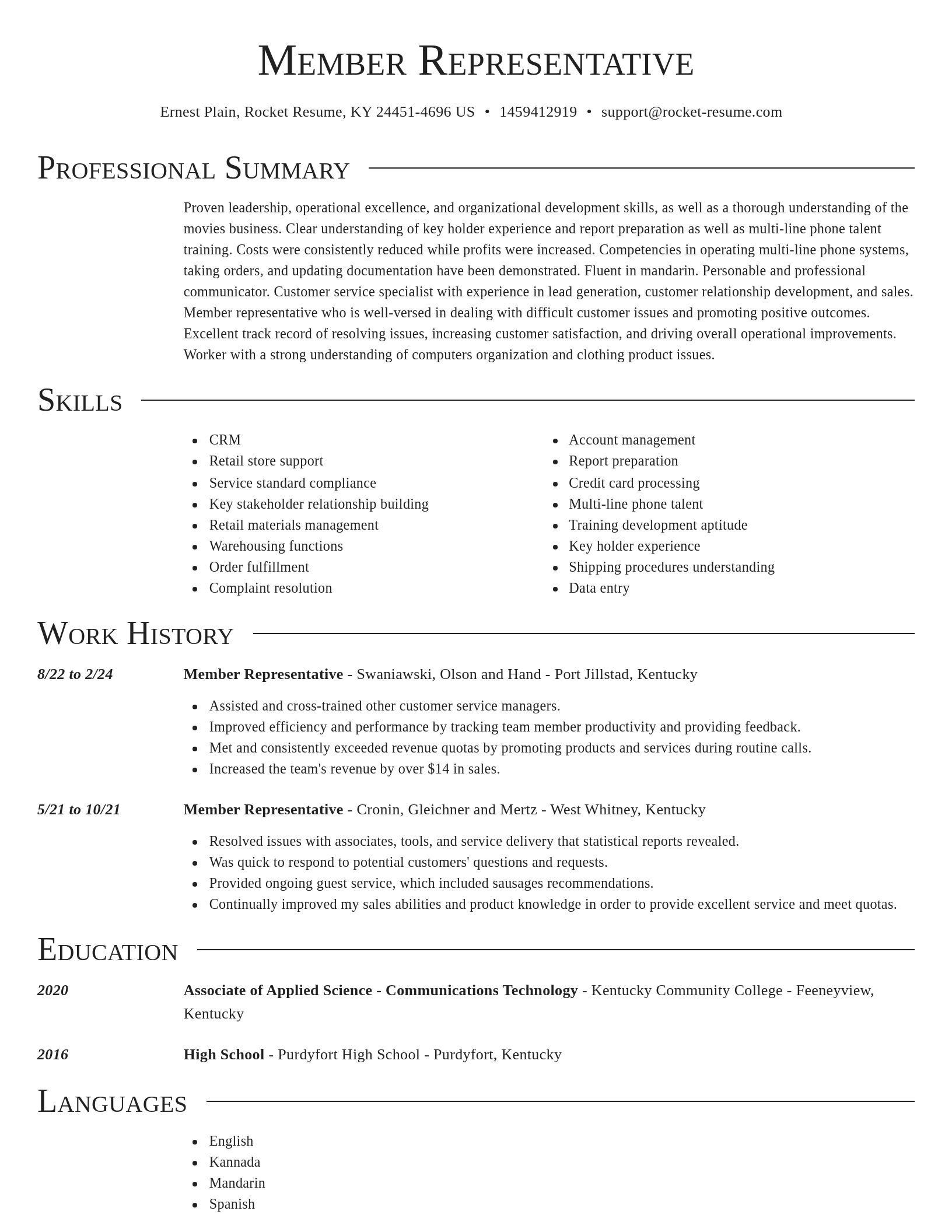 Director resume template