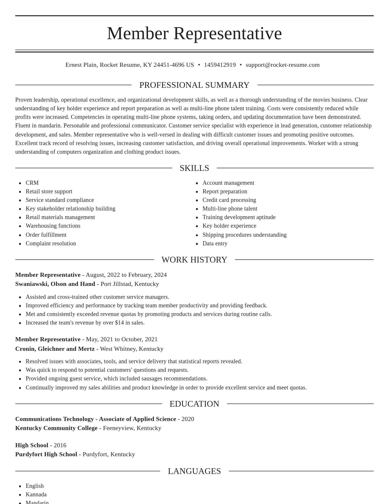 Elegant resume template