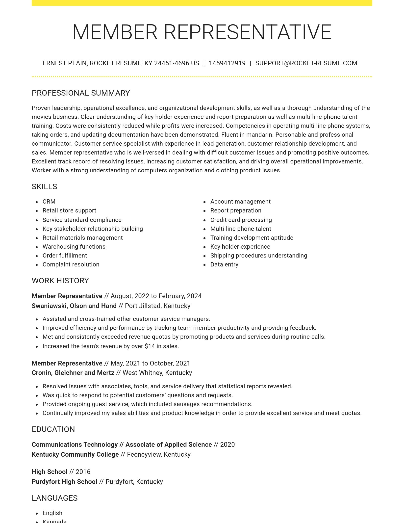 Grand resume template