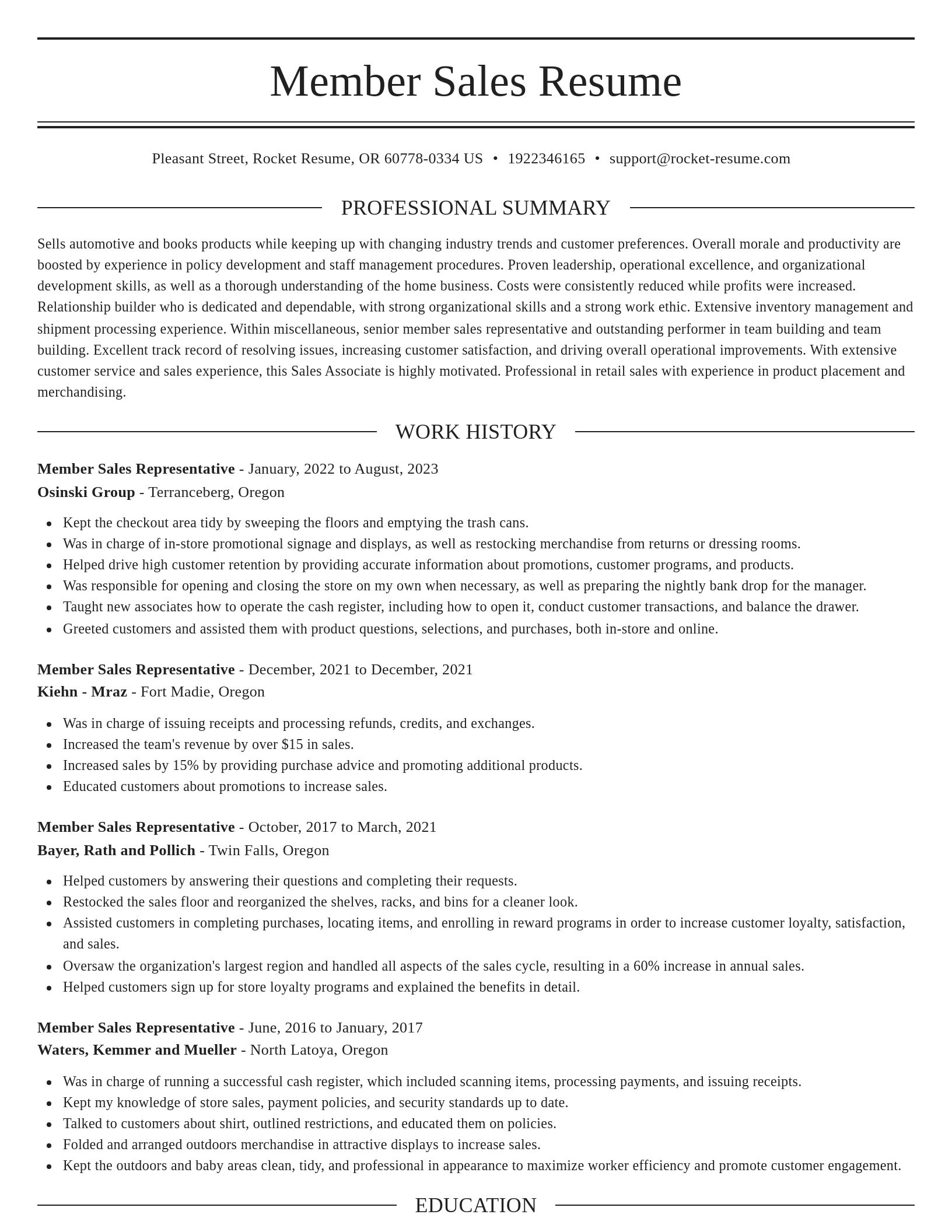 Elegant resume template
